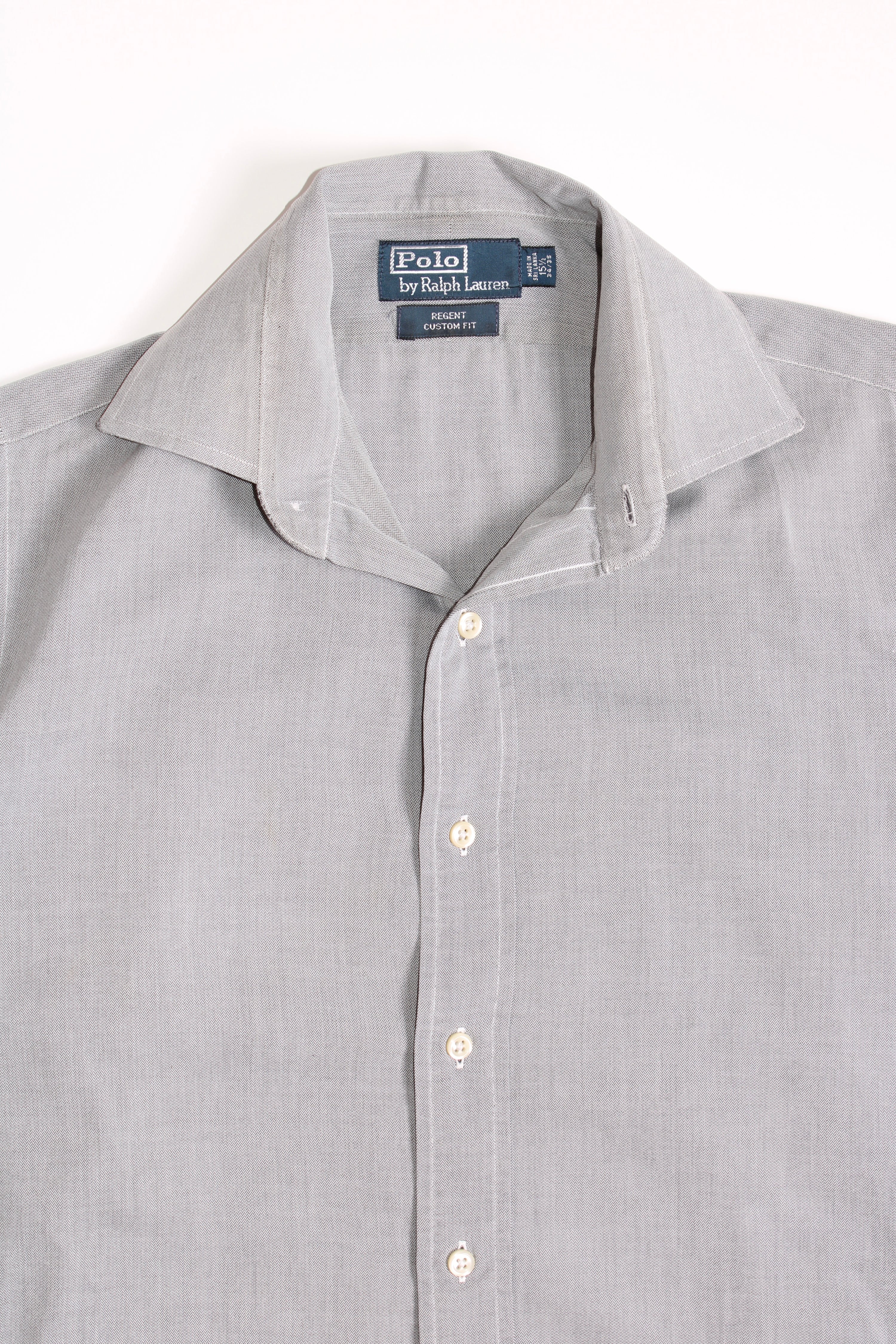 RALPH LAUREN COTTON SHIRT GREY  - M