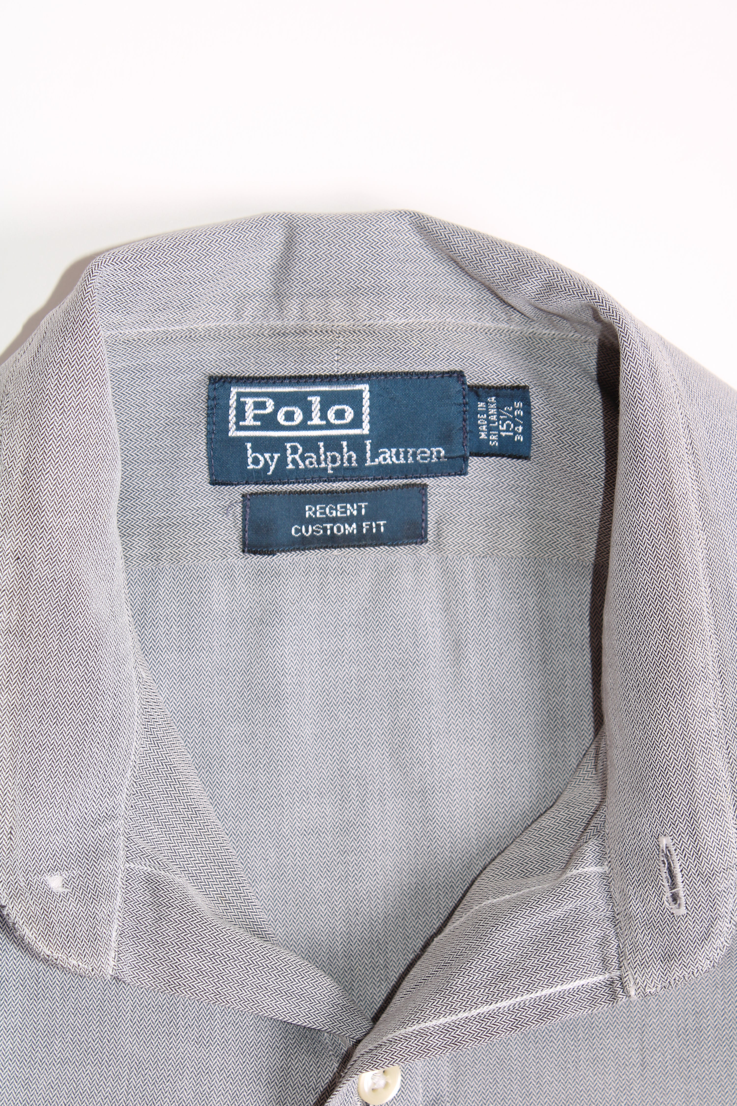 RALPH LAUREN COTTON SHIRT GREY  - M