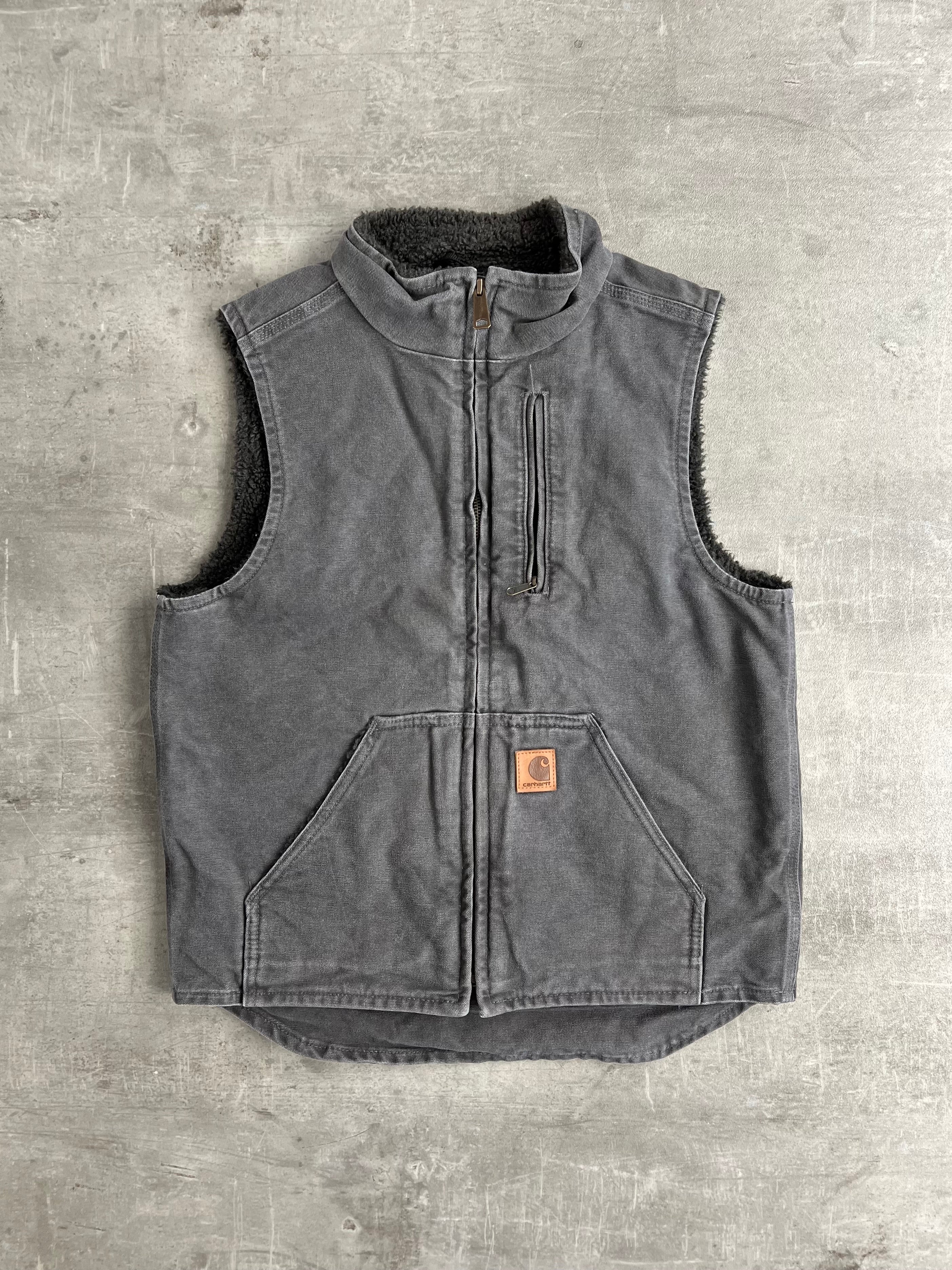 CARHARTT VEST SHERPA LINED V33 GVL GREY - S