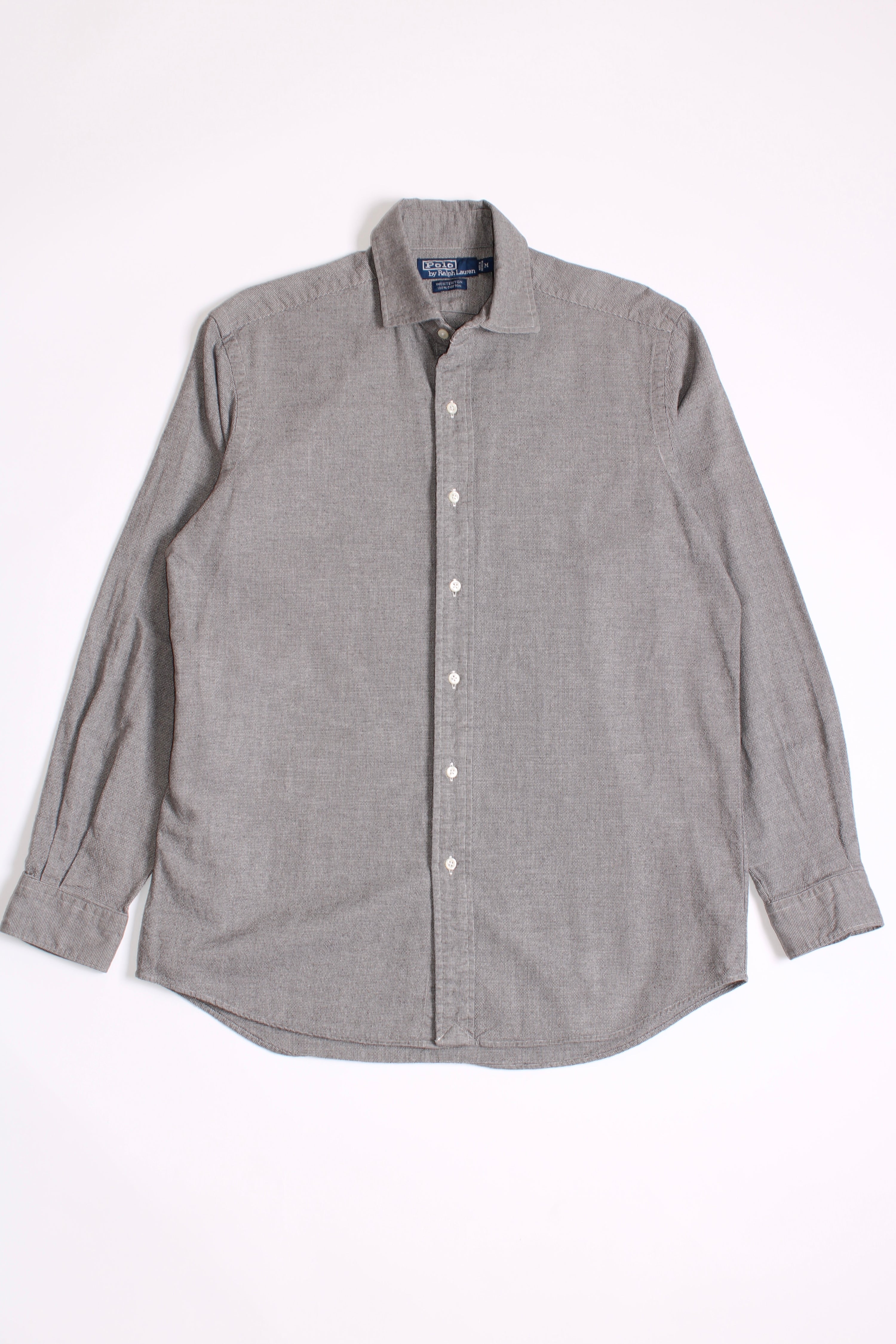 RALPH LAUREN WESTERTON COTTON SHIRT GREY - M