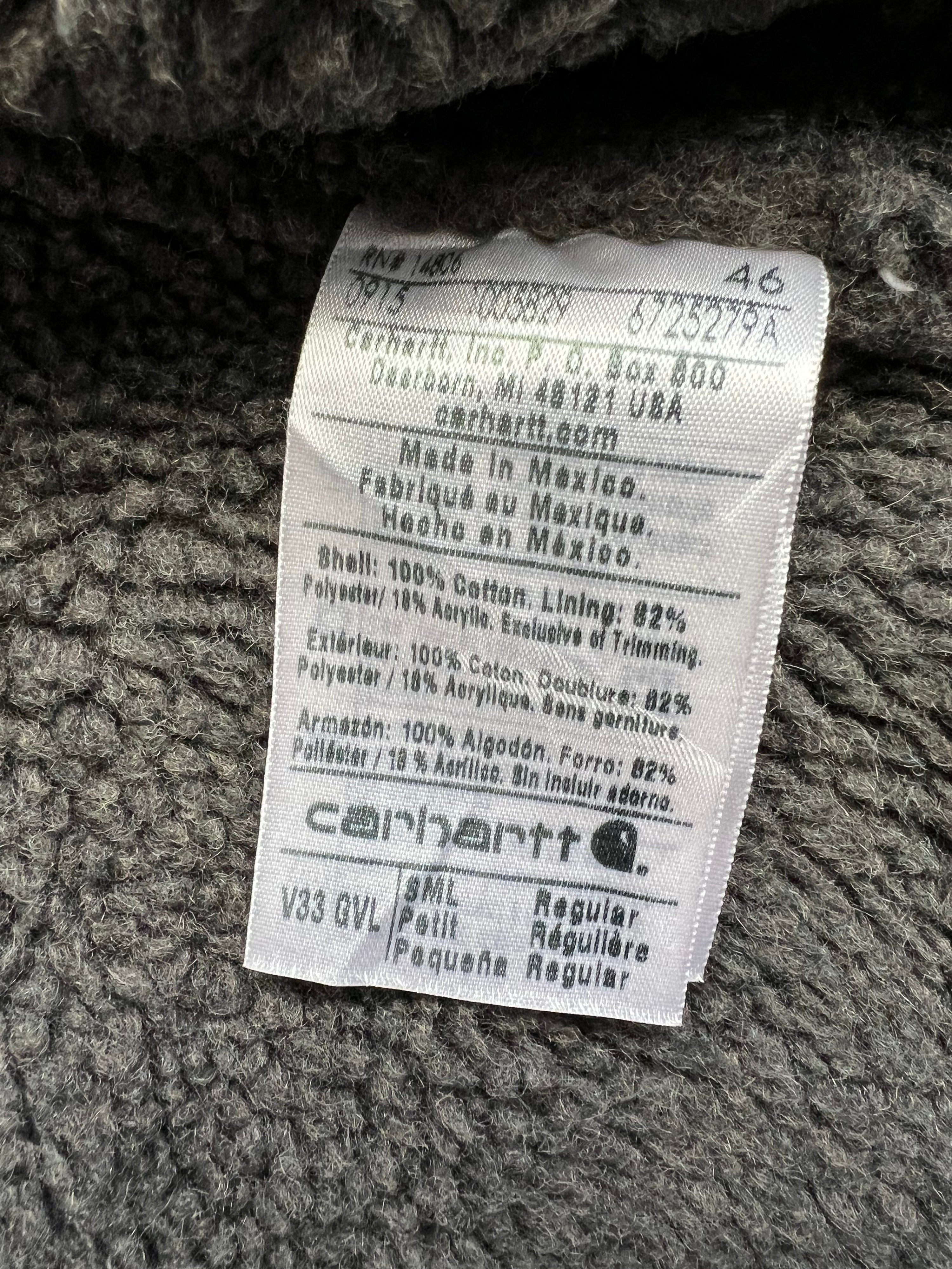 CARHARTT VEST SHERPA LINED V33 GVL GREY - S