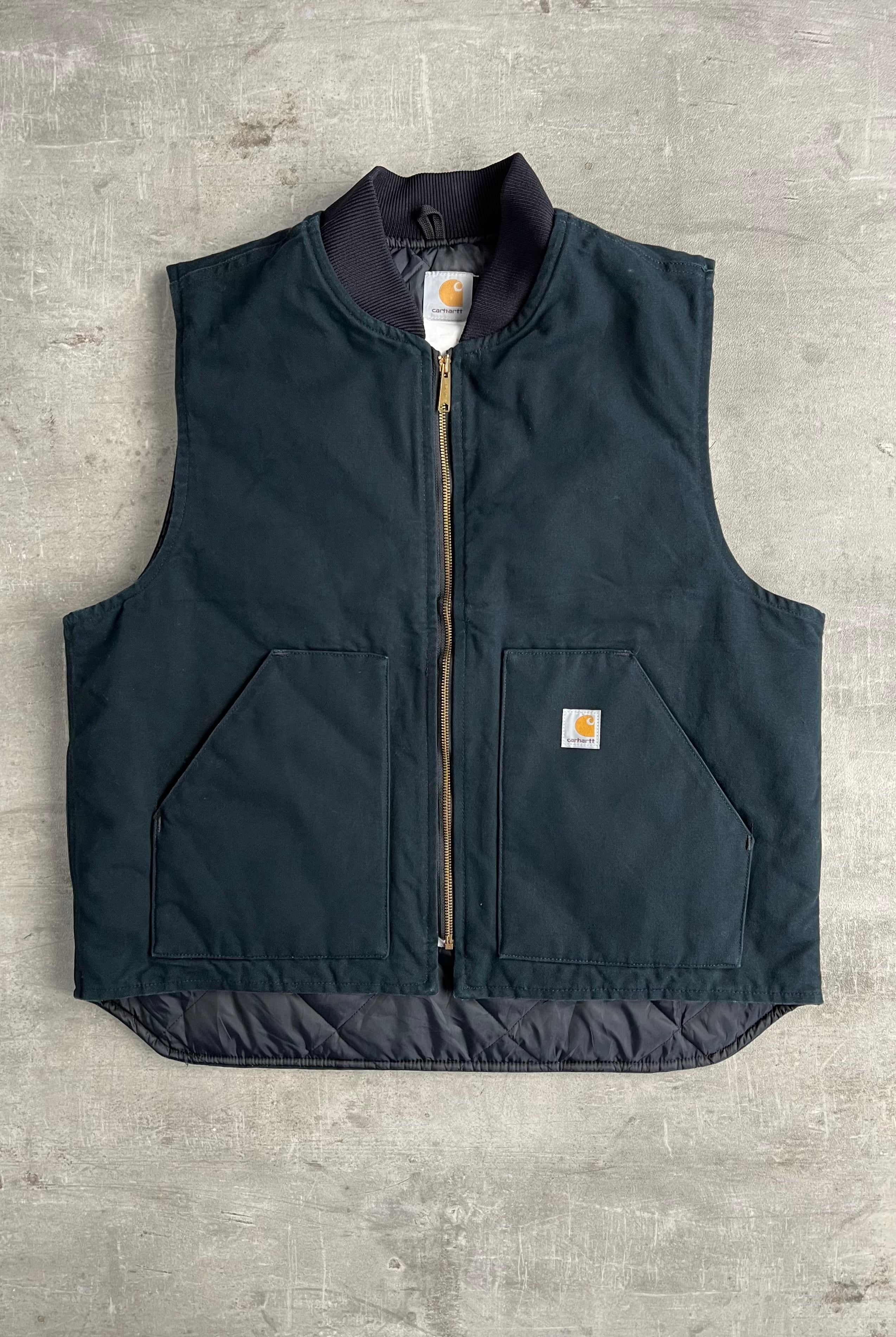 CARHARTT CLASSIC VEST BLACK MADE IN USA - L/XL