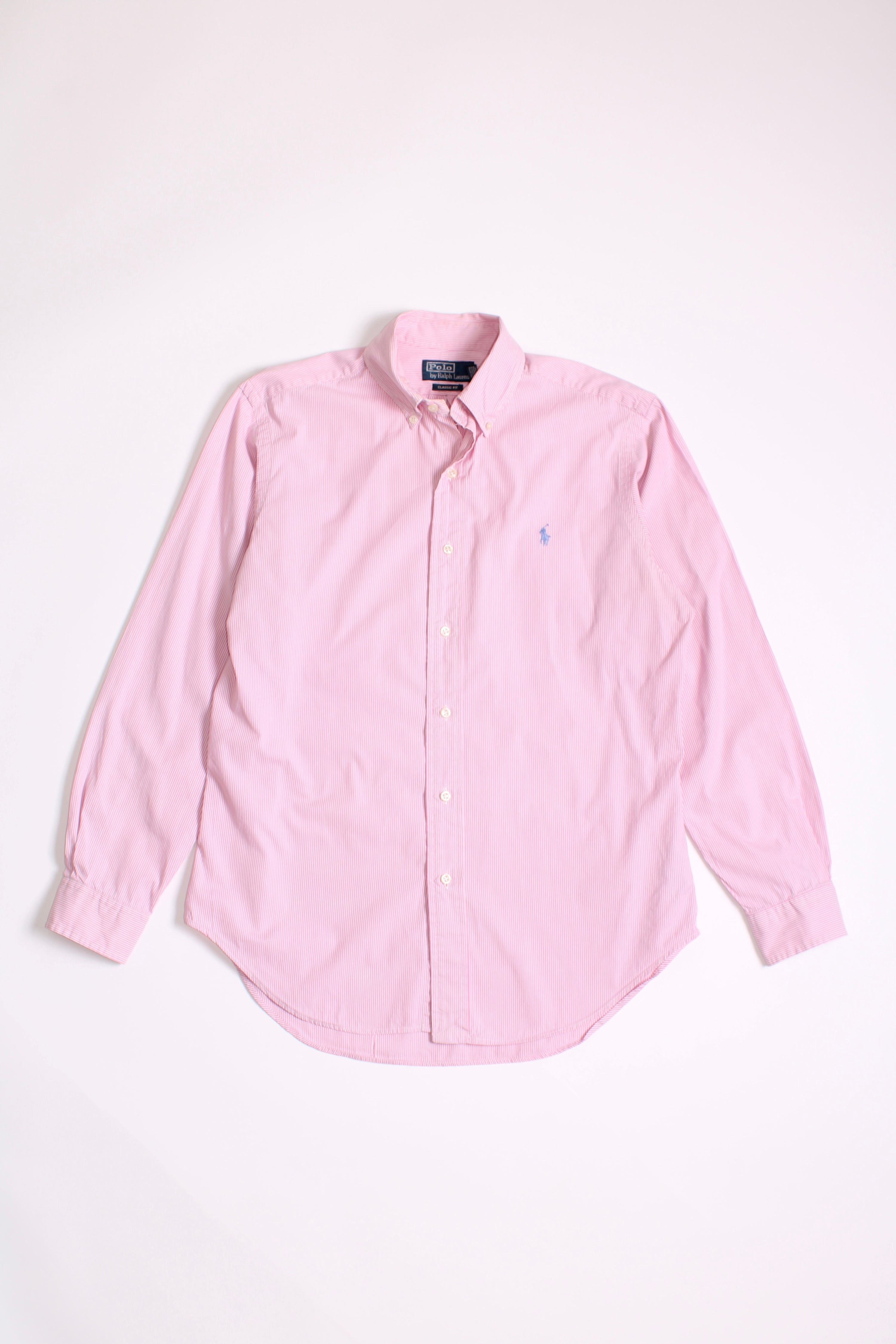 RALPH LAUREN BUTTON DOWN STRIPED COTTON SHIRT - M