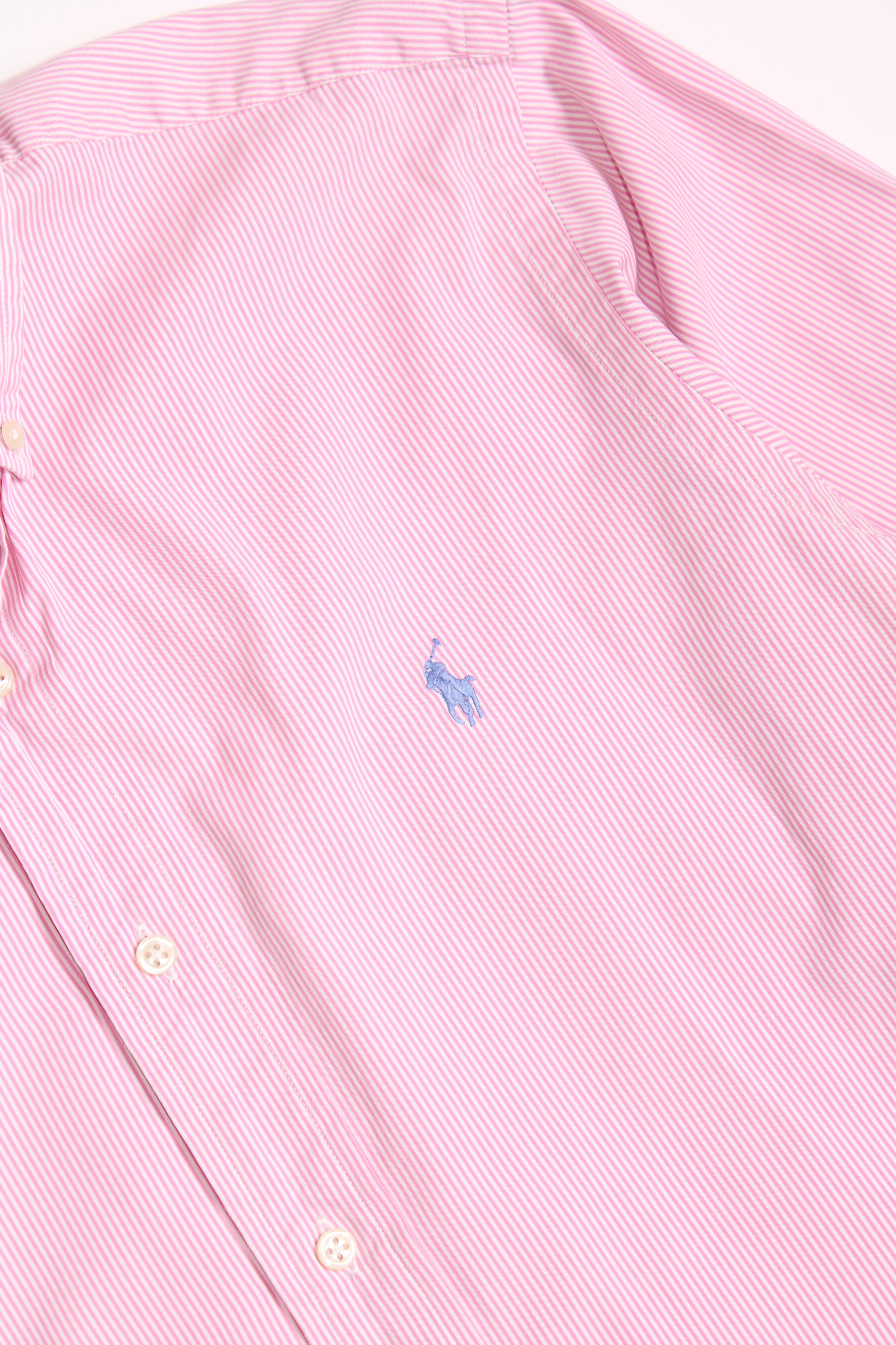 RALPH LAUREN BUTTON DOWN STRIPED COTTON SHIRT - M