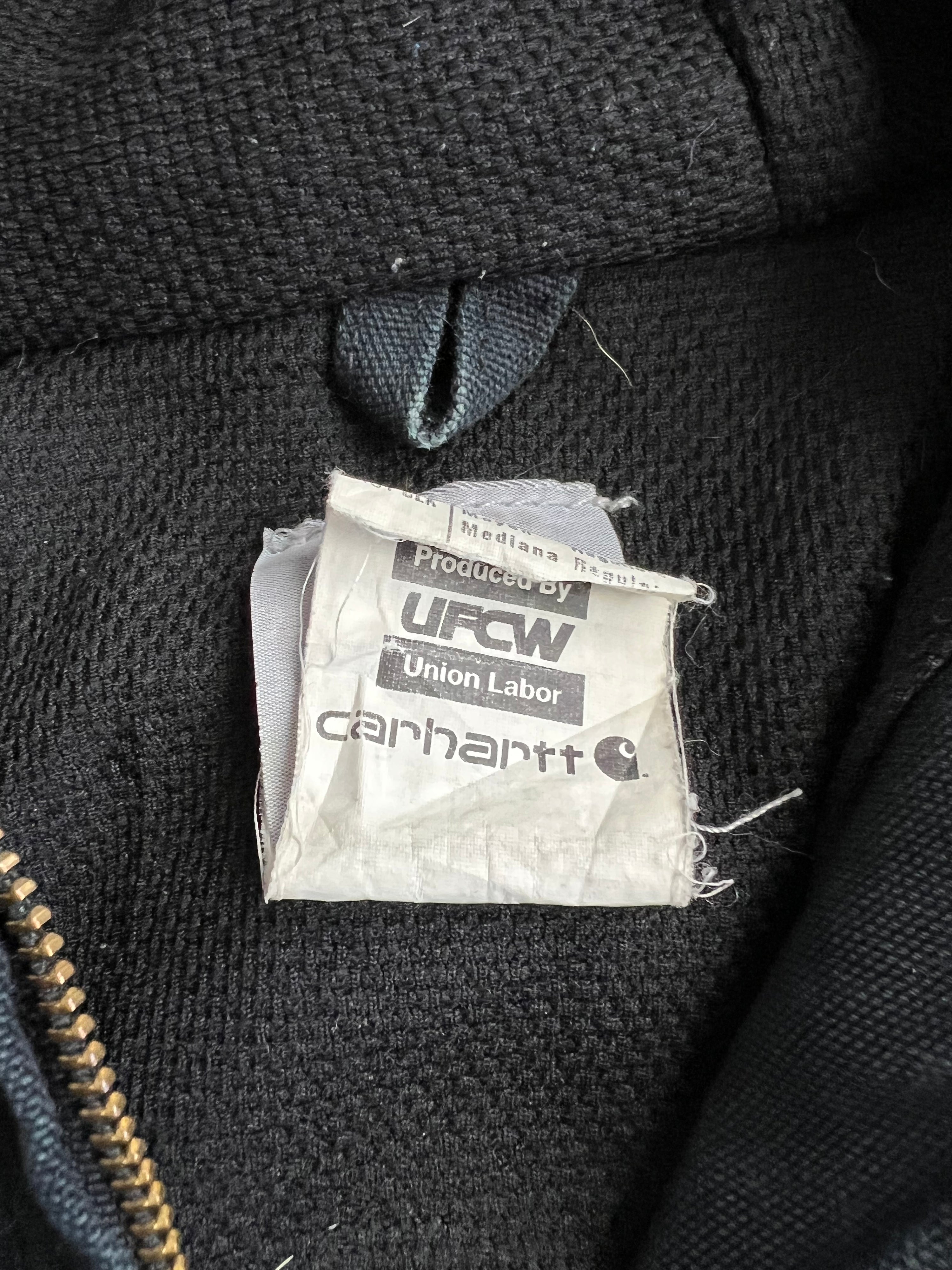 CARHARTT ACTIVE JACKET J131 BLACK MADE IN USA - M