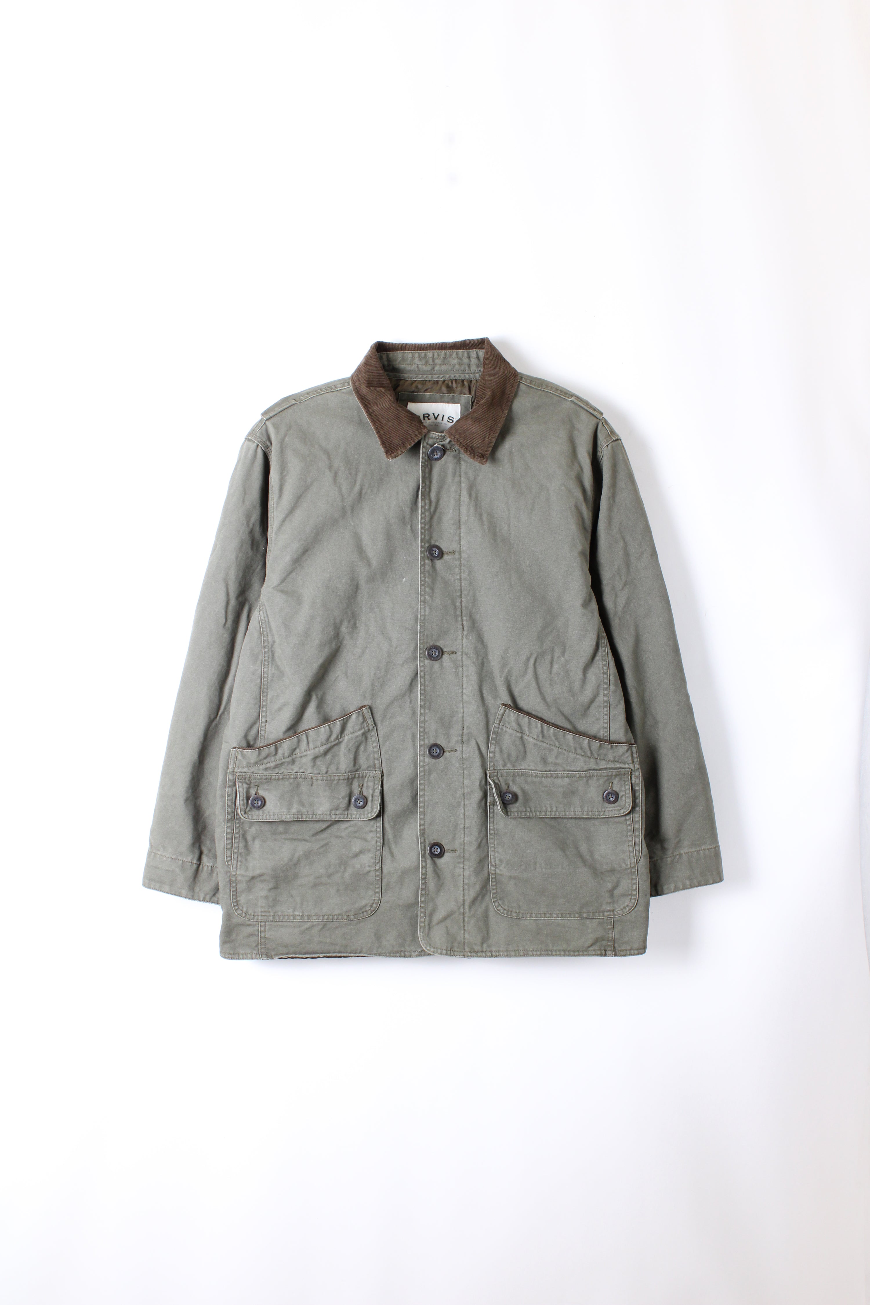 VINTAGE HUNTING JACKET CANVAS FADED GREEN - XL