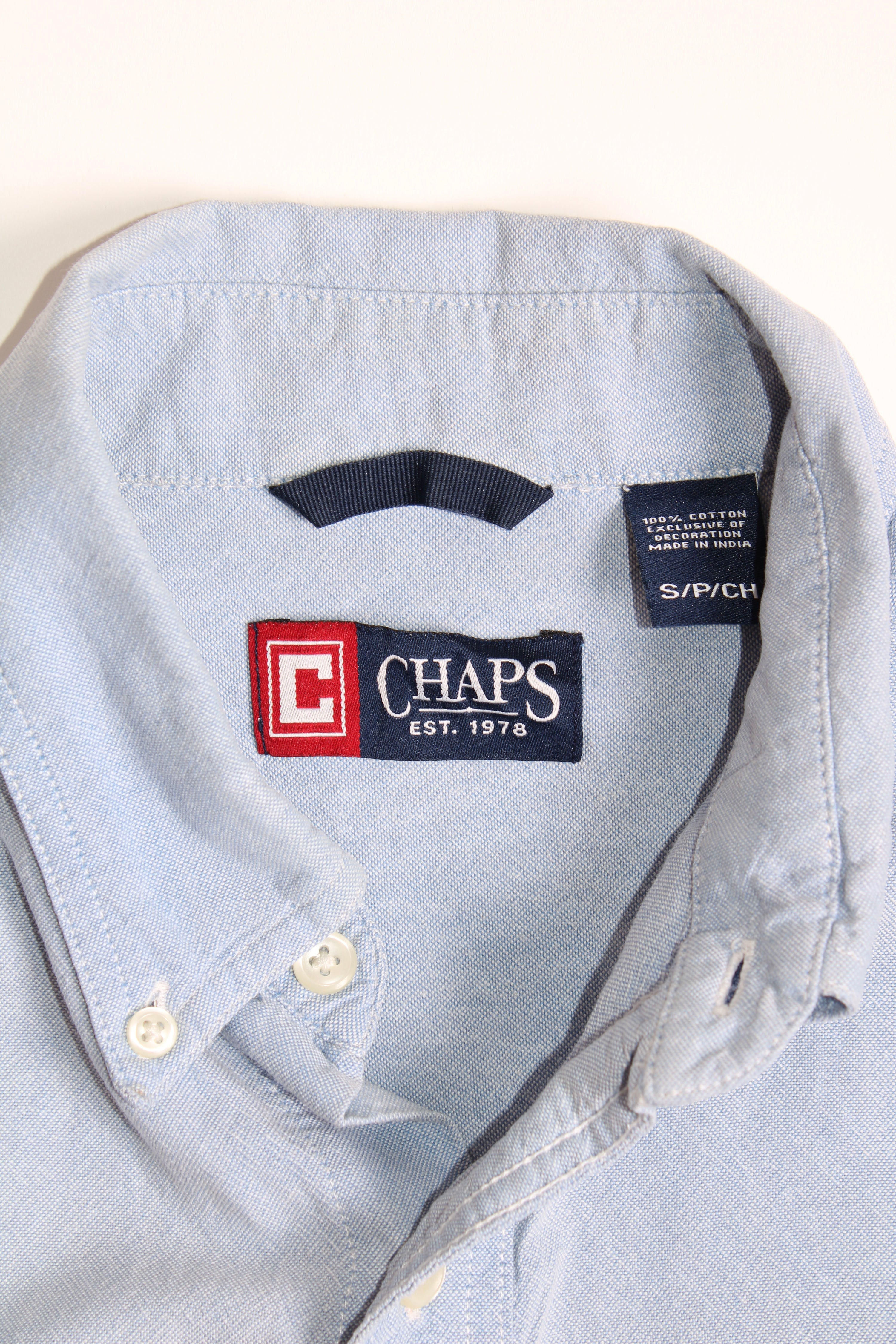 RALPH LAUREN CHAPS OXFORD SHIRT LIGHT BLUE - S