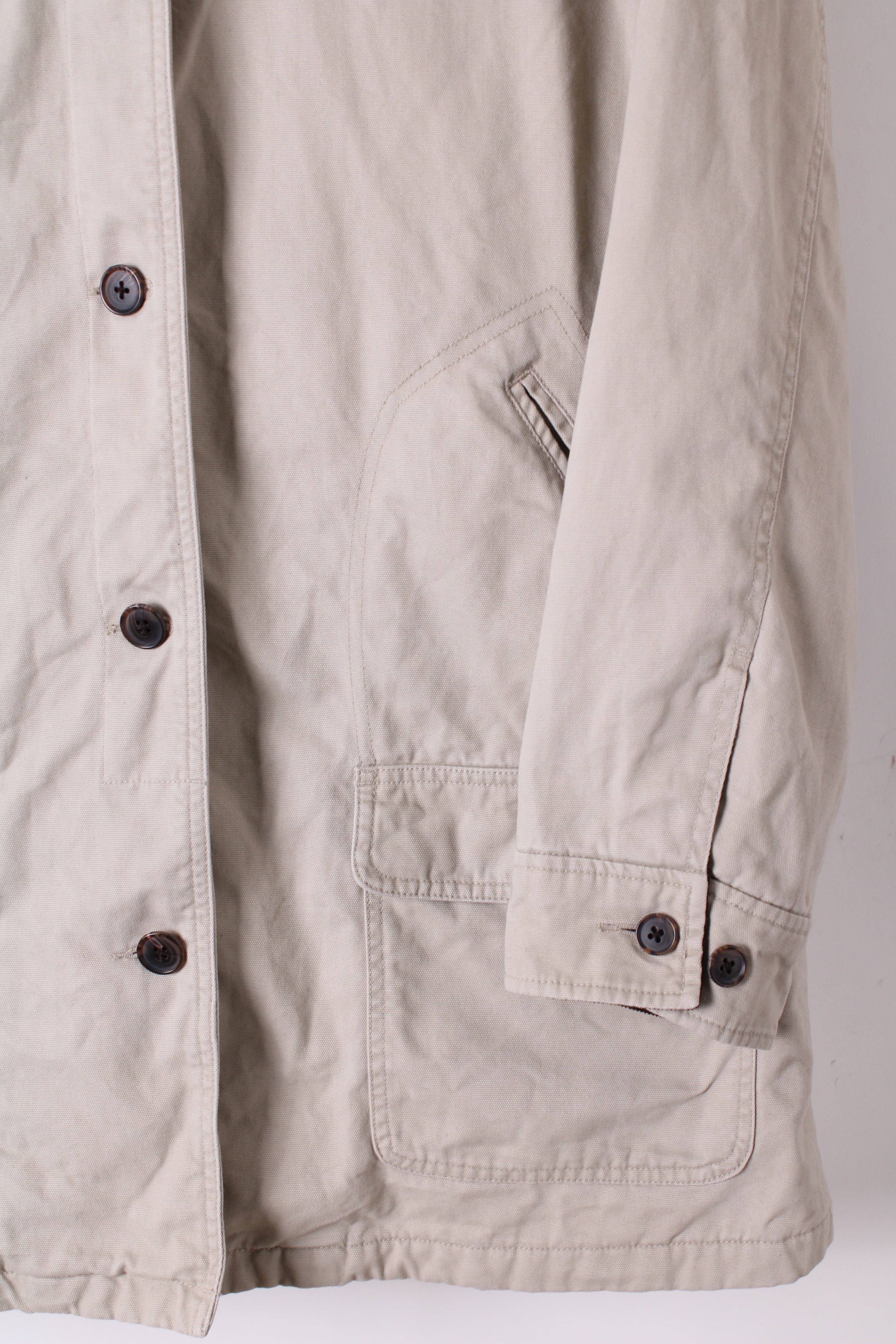 LANDS END VINTAGE HUNTING JACKET COTTON BEIGE - XL