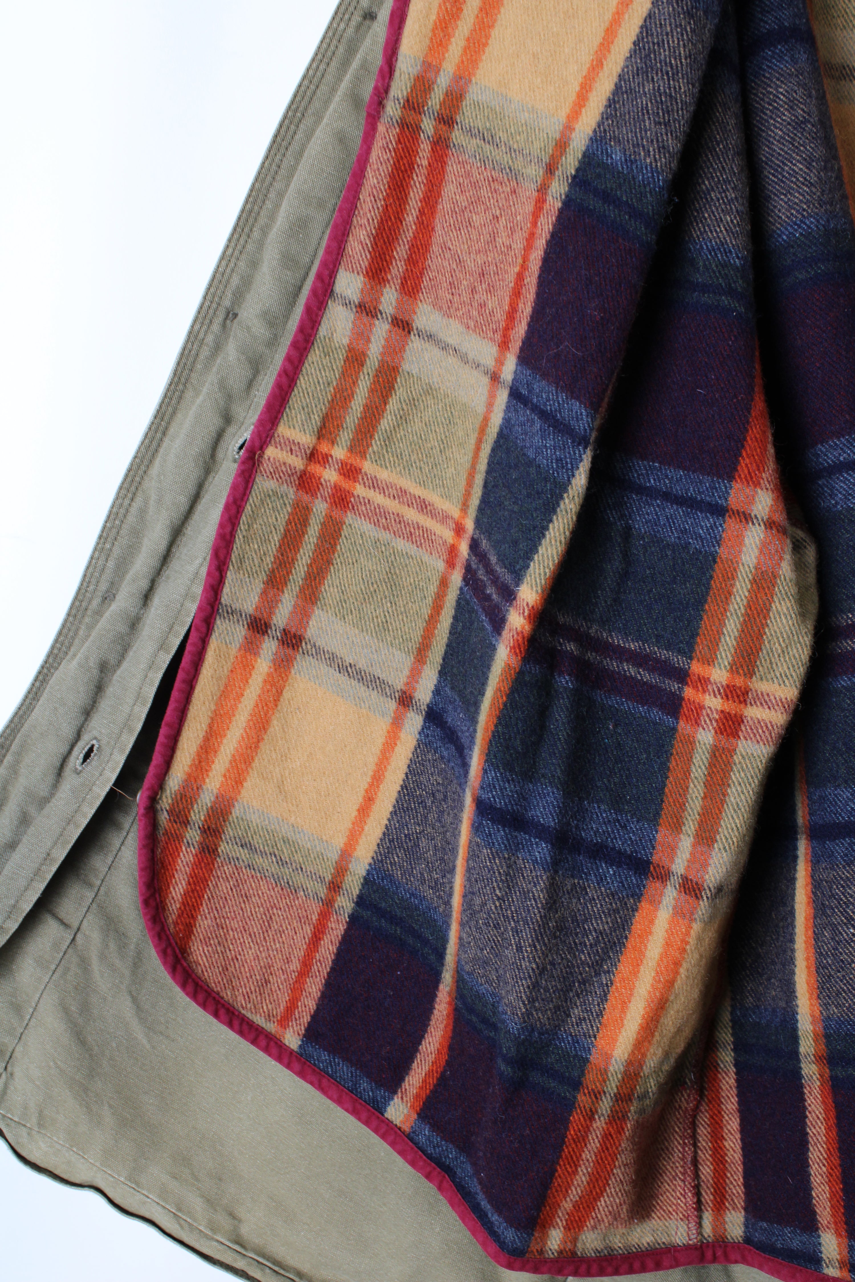 VINTAGE J CREW HUNTING JACKET CHORE COAT CANVAS FADED GREEN - XL