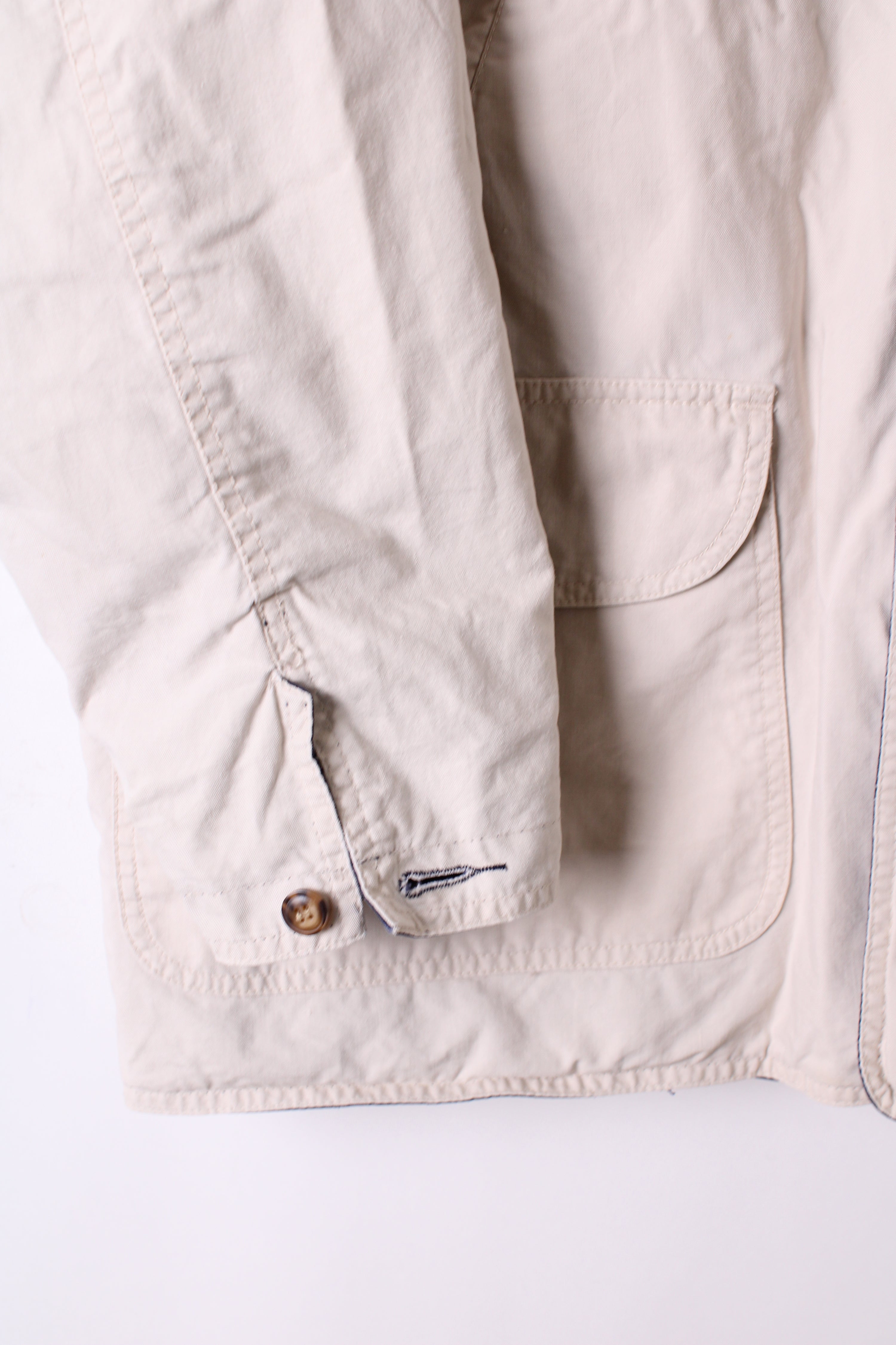 VINTAGE HUNTING JACKET REVERSIBLE COAT WHITE BLUE - M