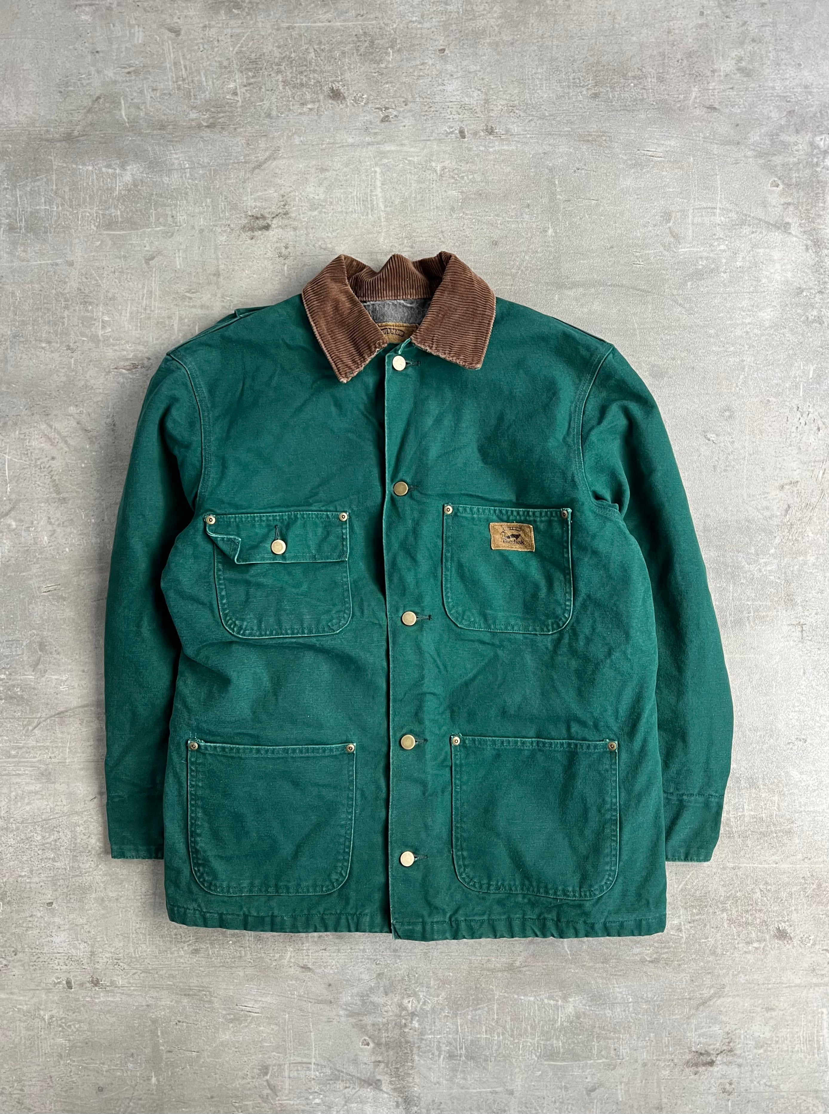 DUXBAK MICHIGAN BLANKET LINED CHORE JACKET GREEN - M/L