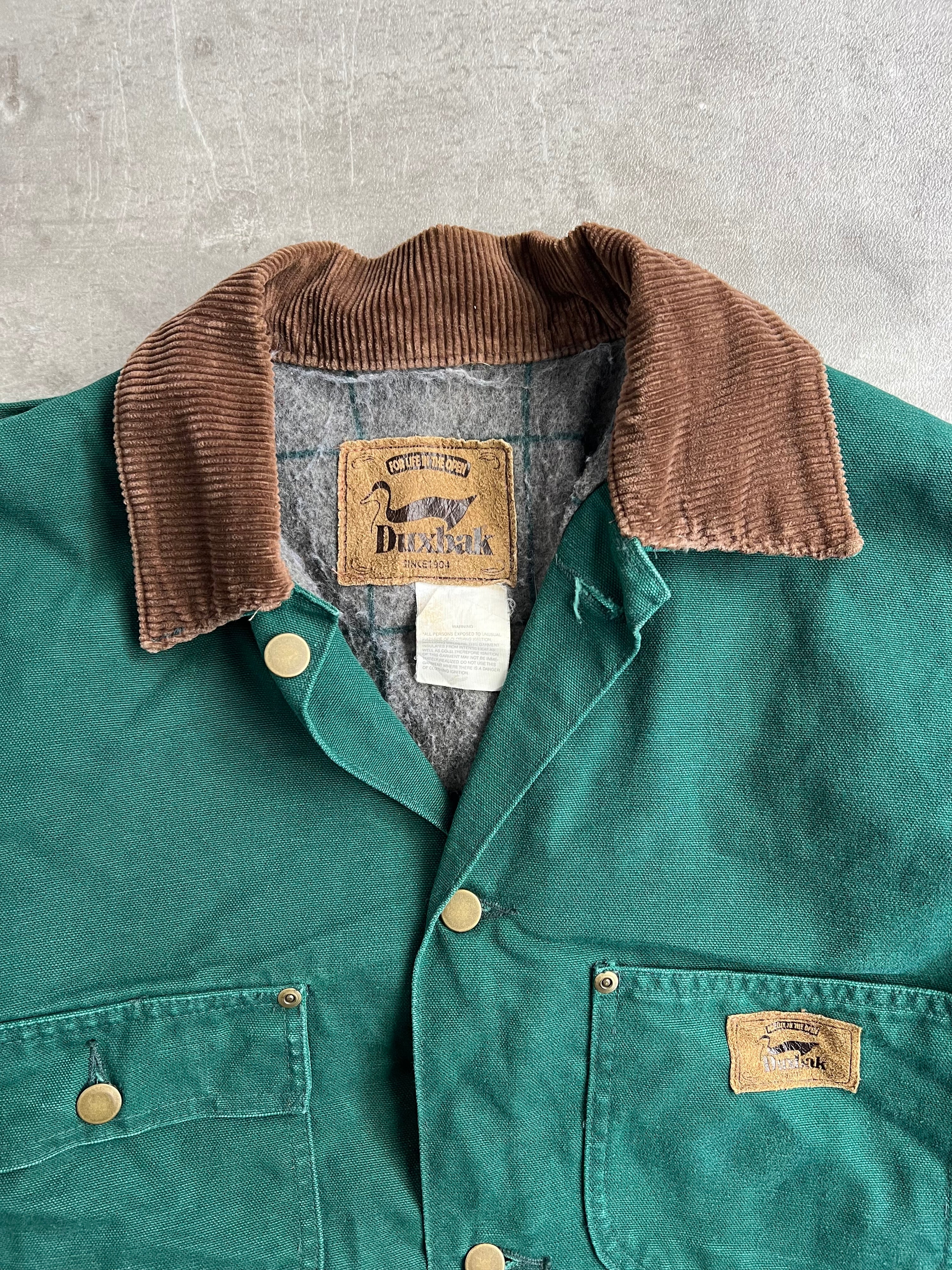DUXBAK MICHIGAN BLANKET LINED CHORE JACKET GREEN - M/L