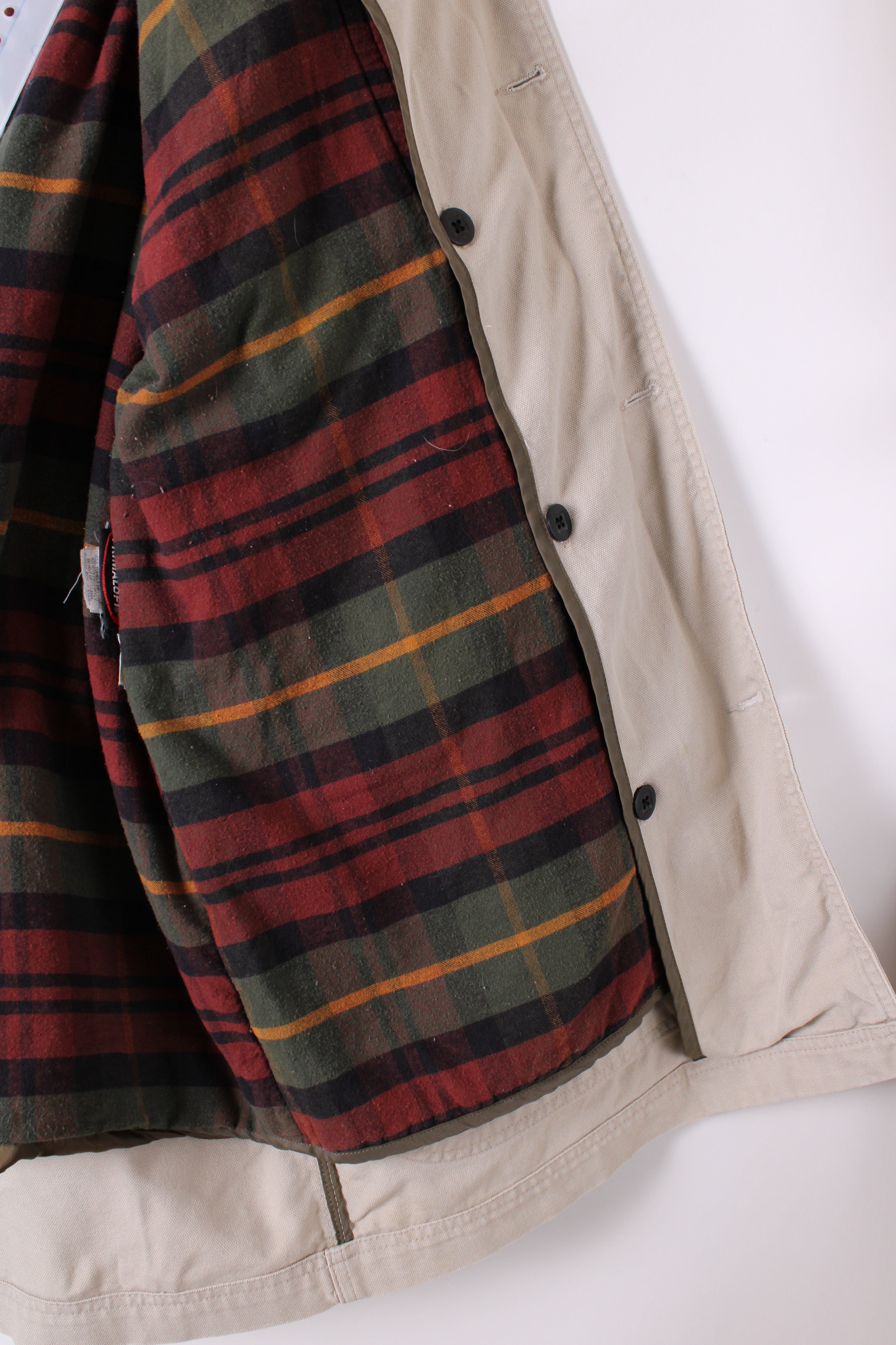 LL BEAN VINTAGE HUNTING JACKET CANVAS BEIGE - XL