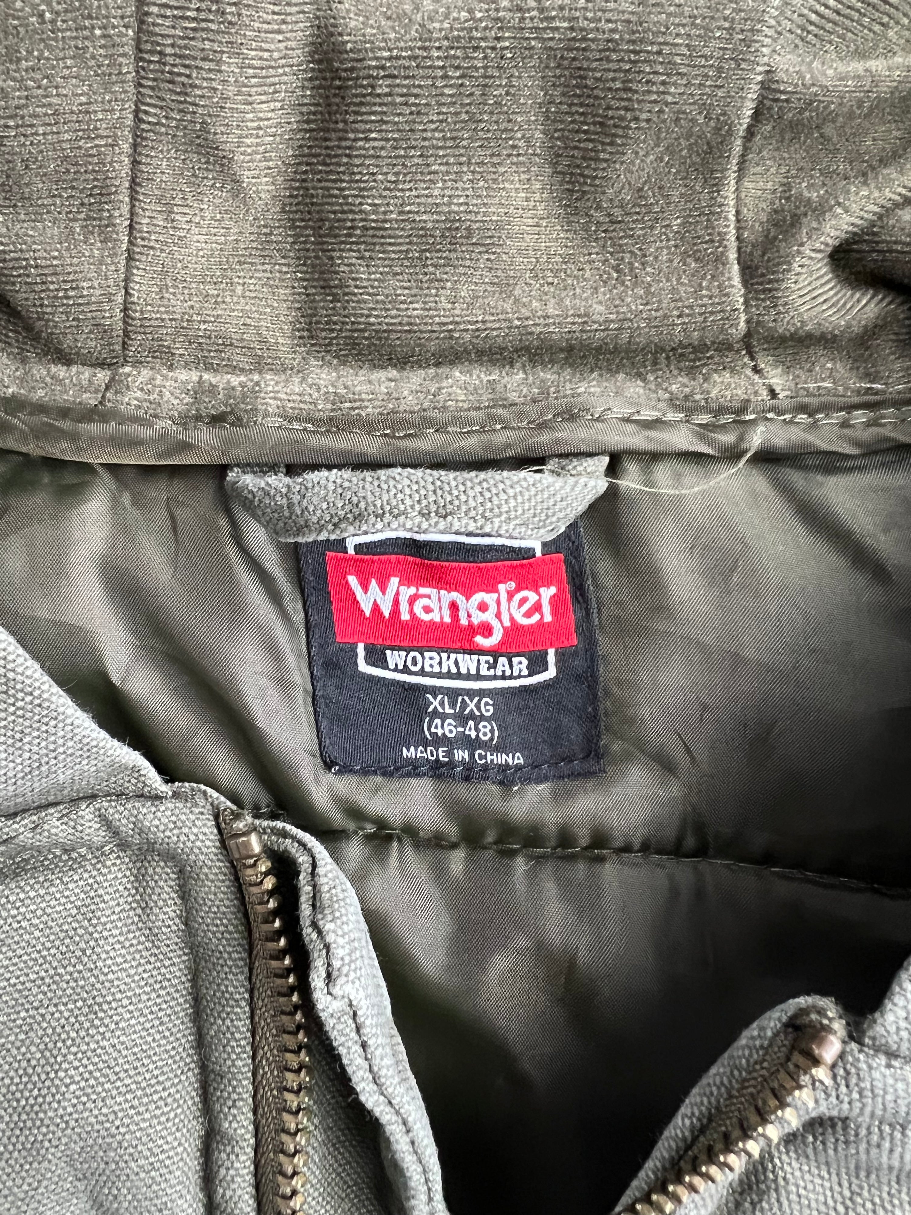 WRANGLER WORKWEAR HOODED VEST GREEN - XL