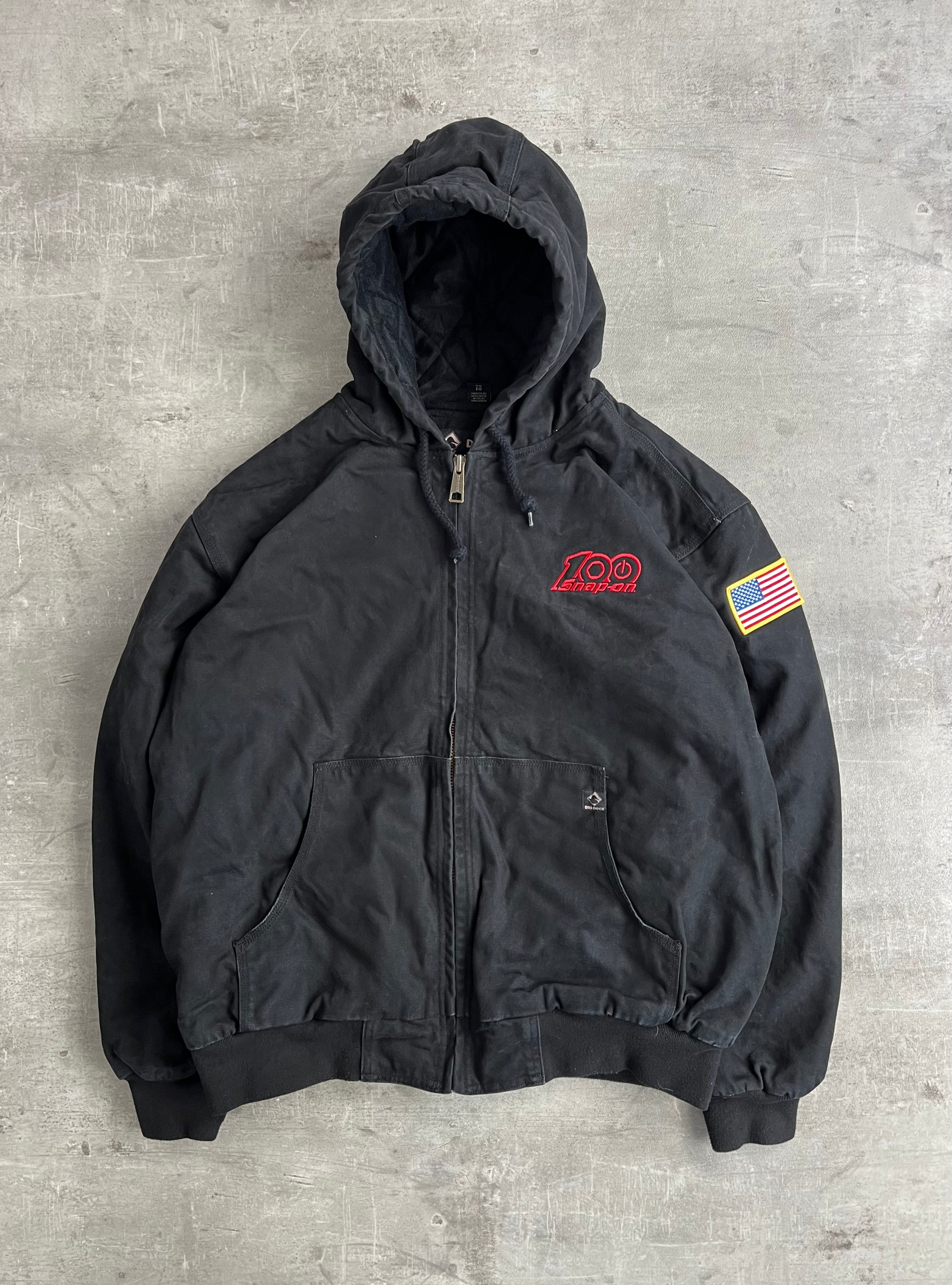 WORKWEAR ACTIVE JACKET SNAP ON BLACK - XL