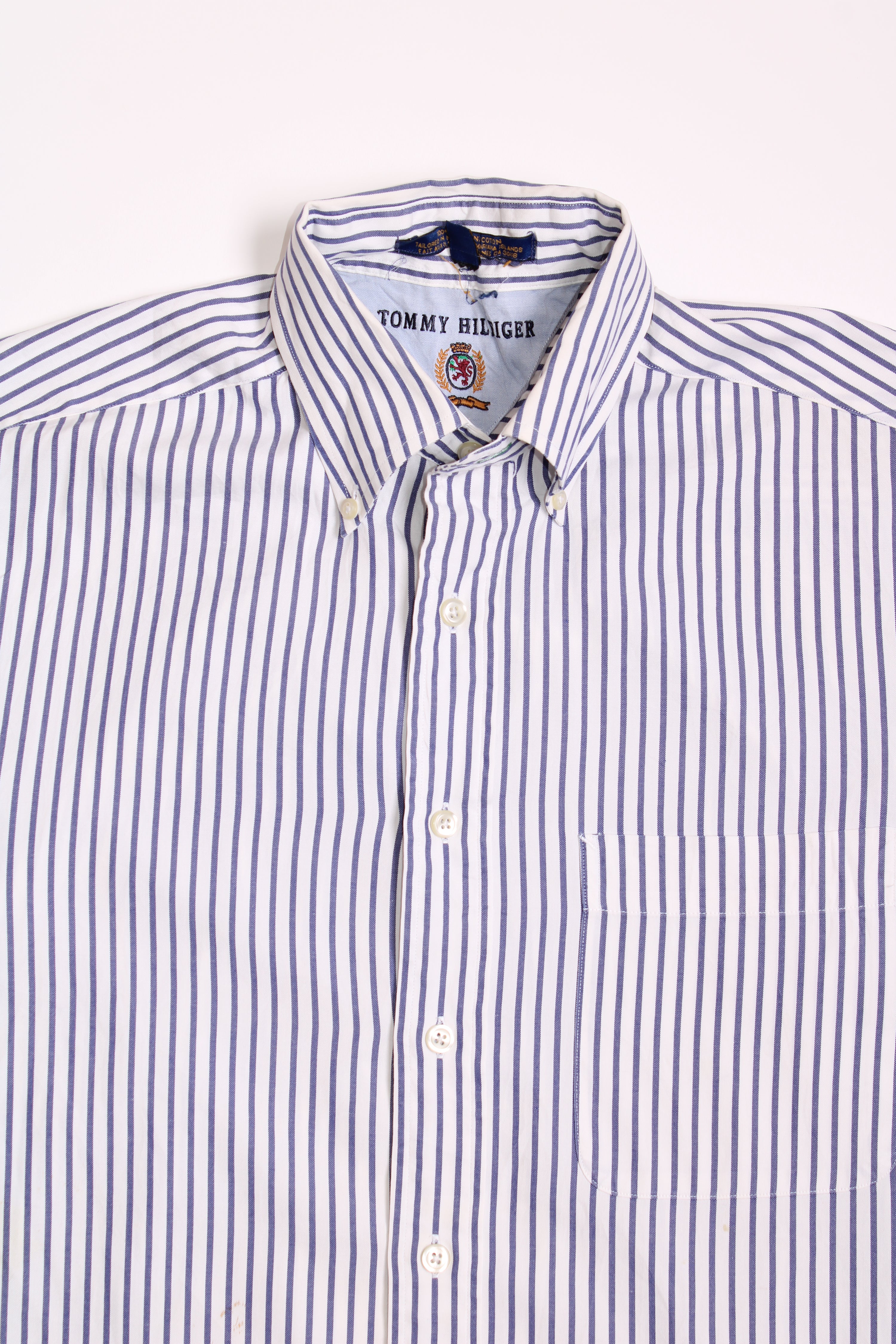 TOMMY HILFIGER VINTAGE COTTON STRIPED SHIRT BLUE