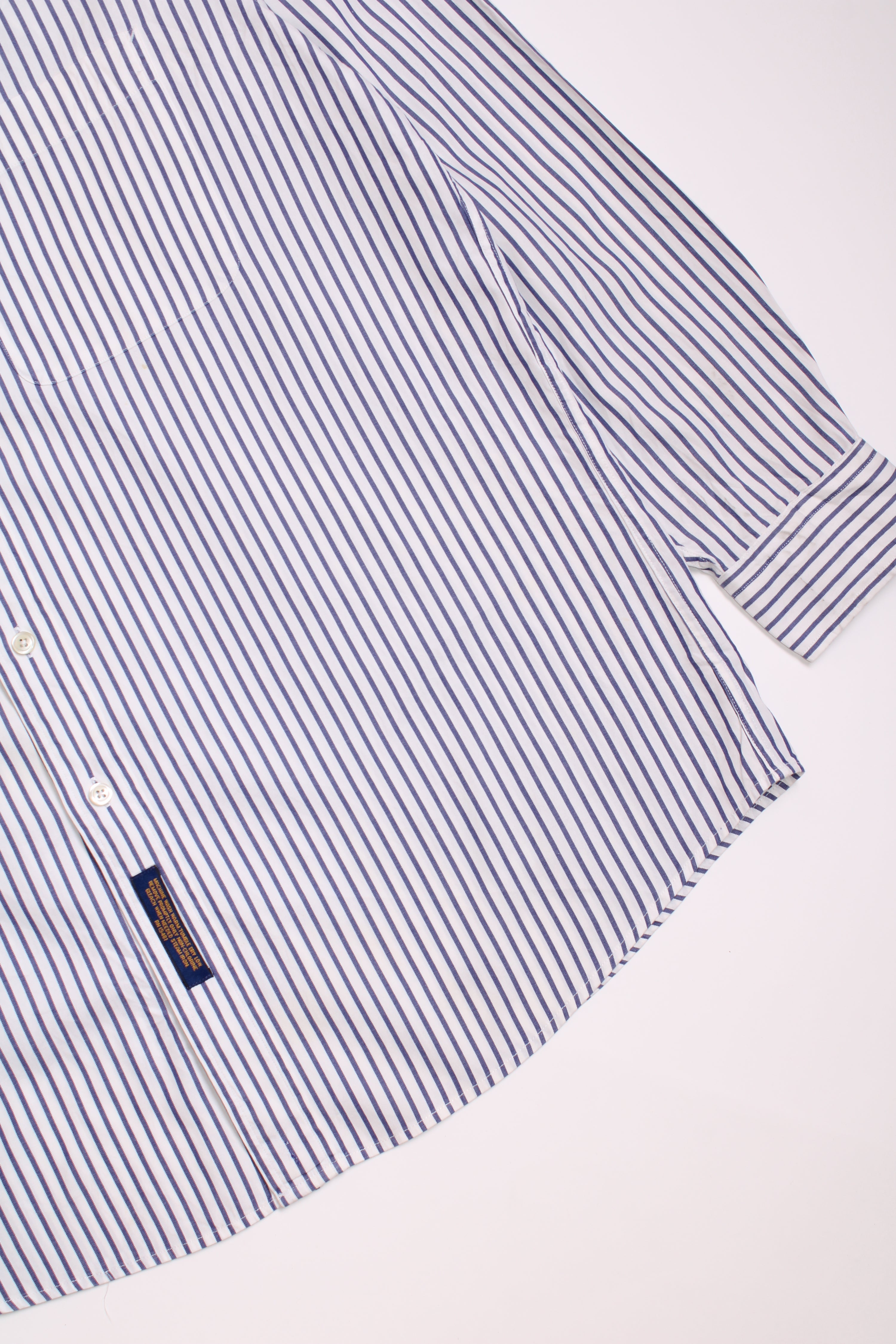 TOMMY HILFIGER VINTAGE COTTON STRIPED SHIRT BLUE - M