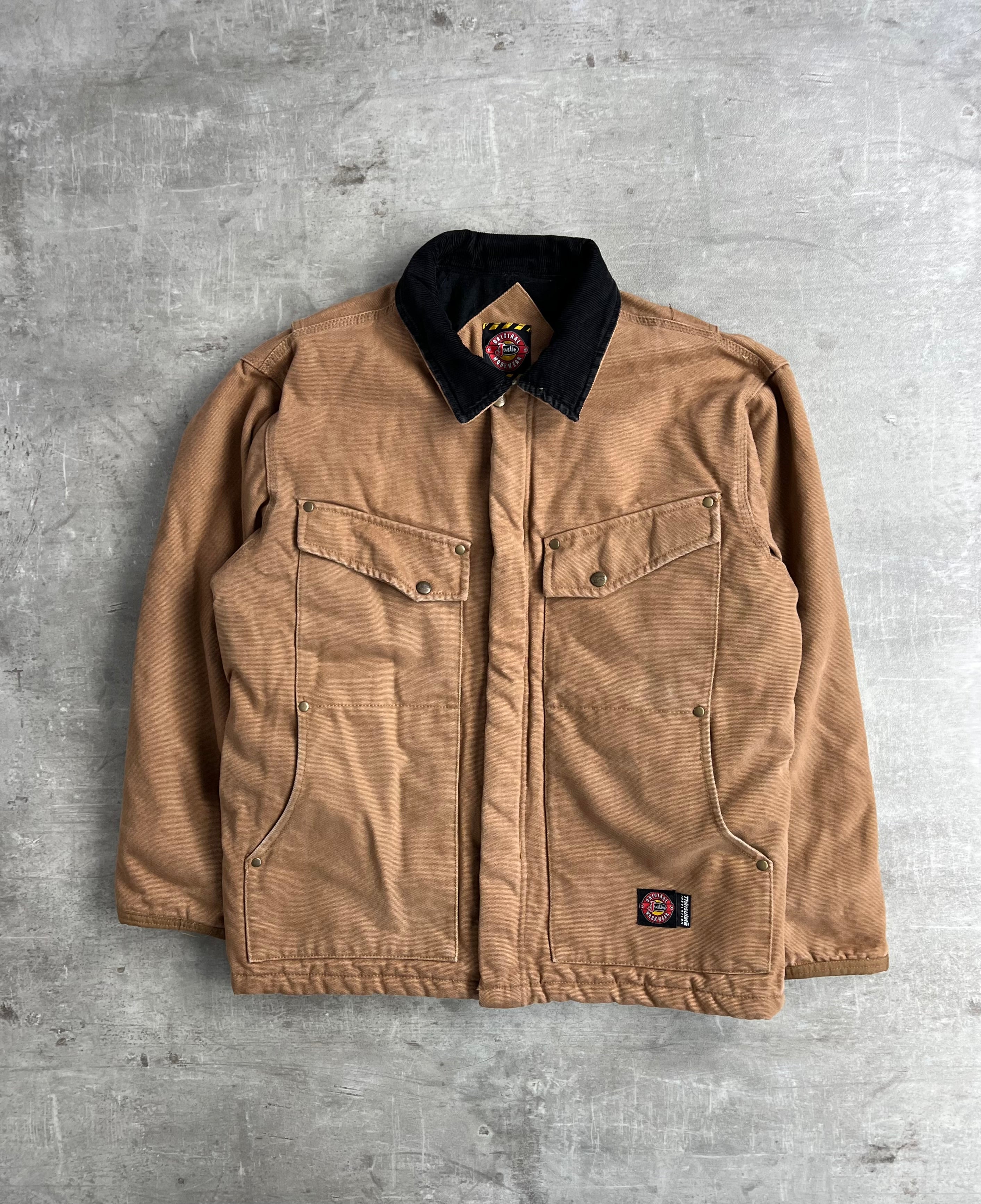 JUSTIN WORKWEAR HEAVY JACKET BROWN - M