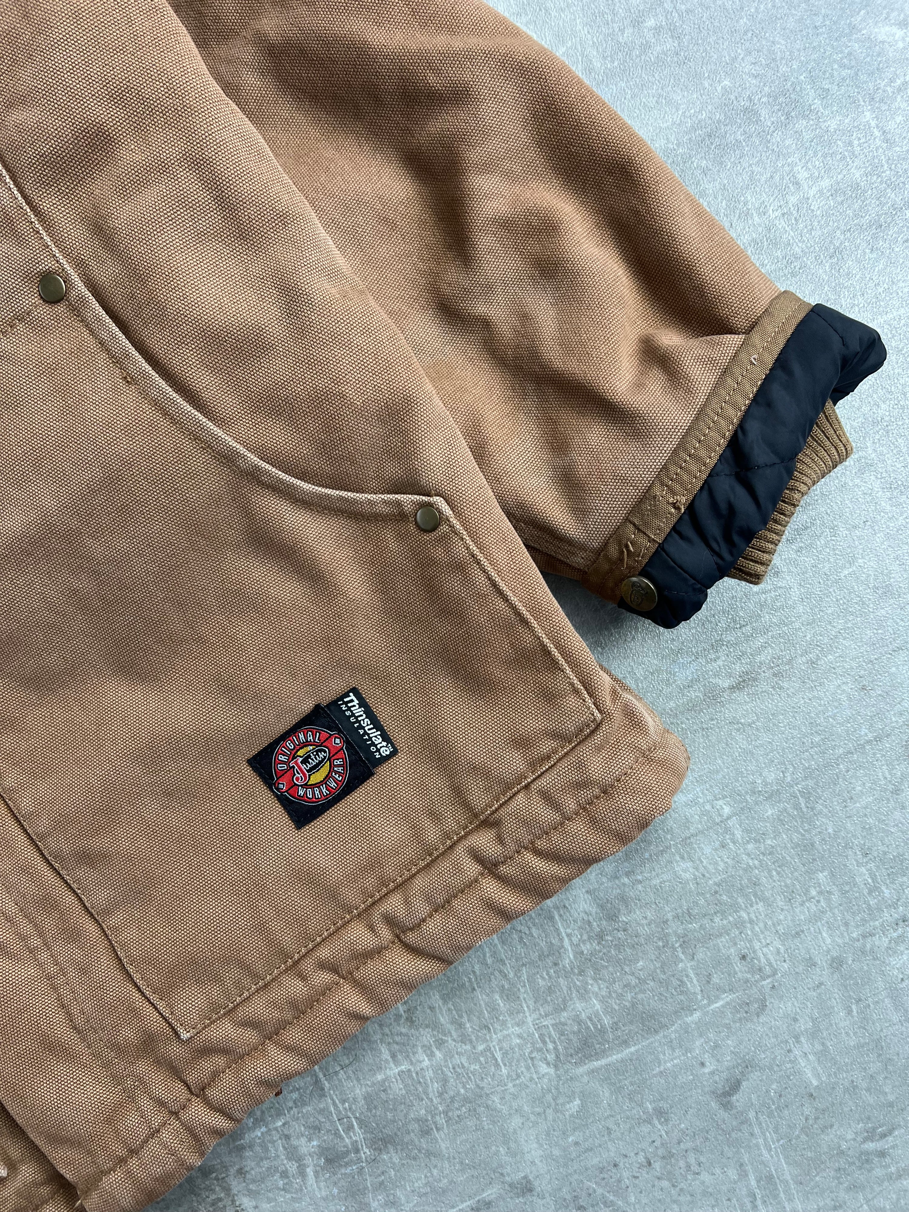 JUSTIN WORKWEAR HEAVY JACKET BROWN - M