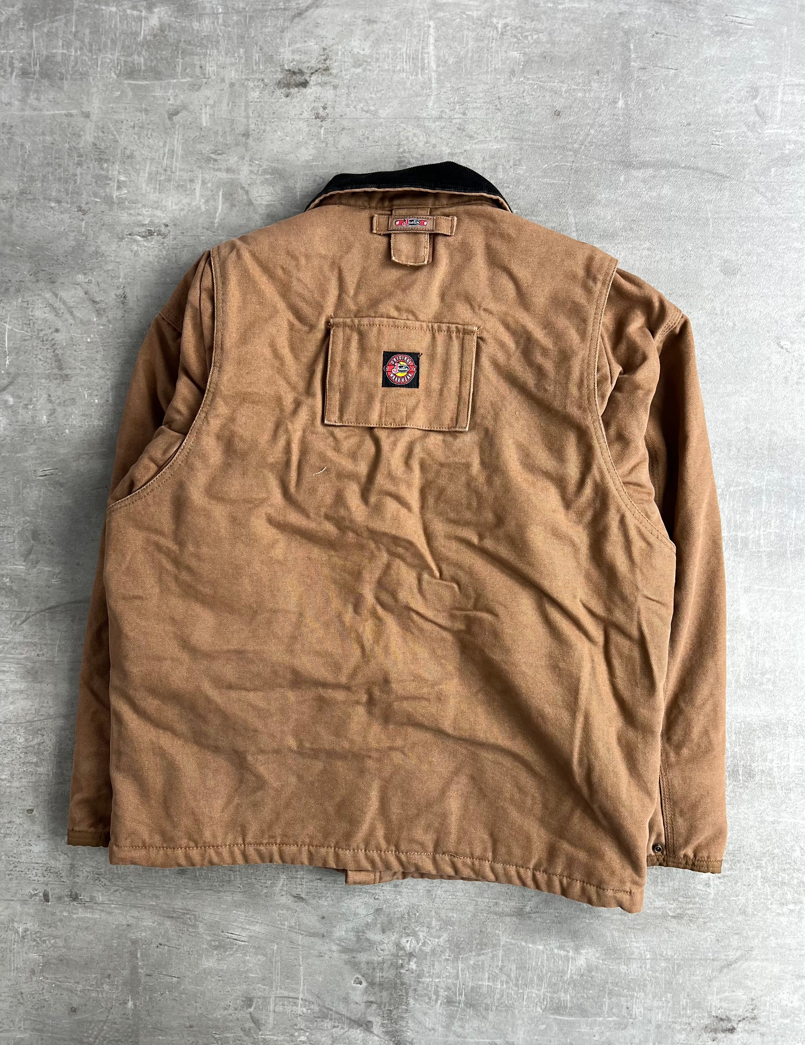 JUSTIN WORKWEAR HEAVY JACKET BROWN - M