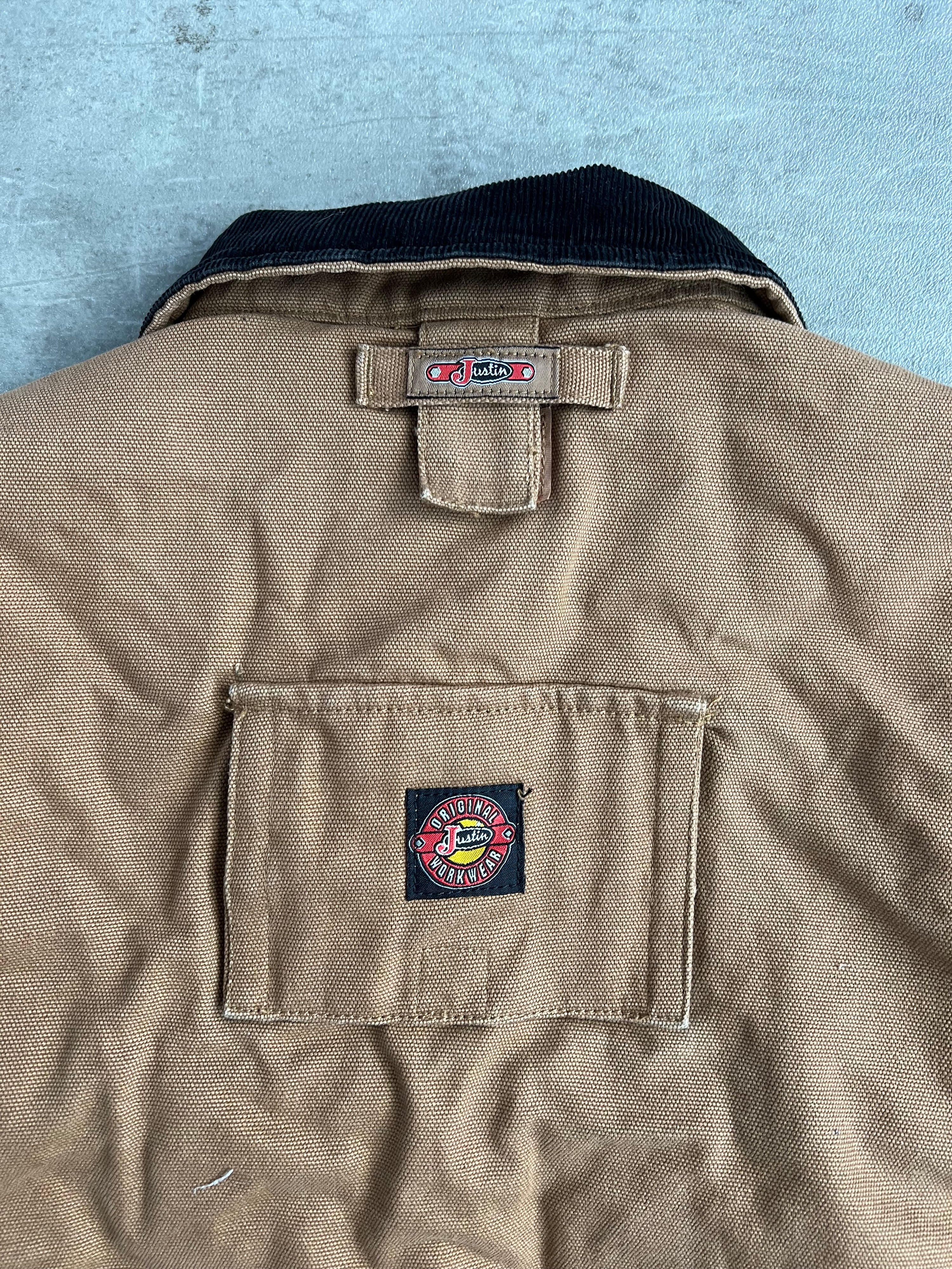 JUSTIN WORKWEAR HEAVY JACKET BROWN - M