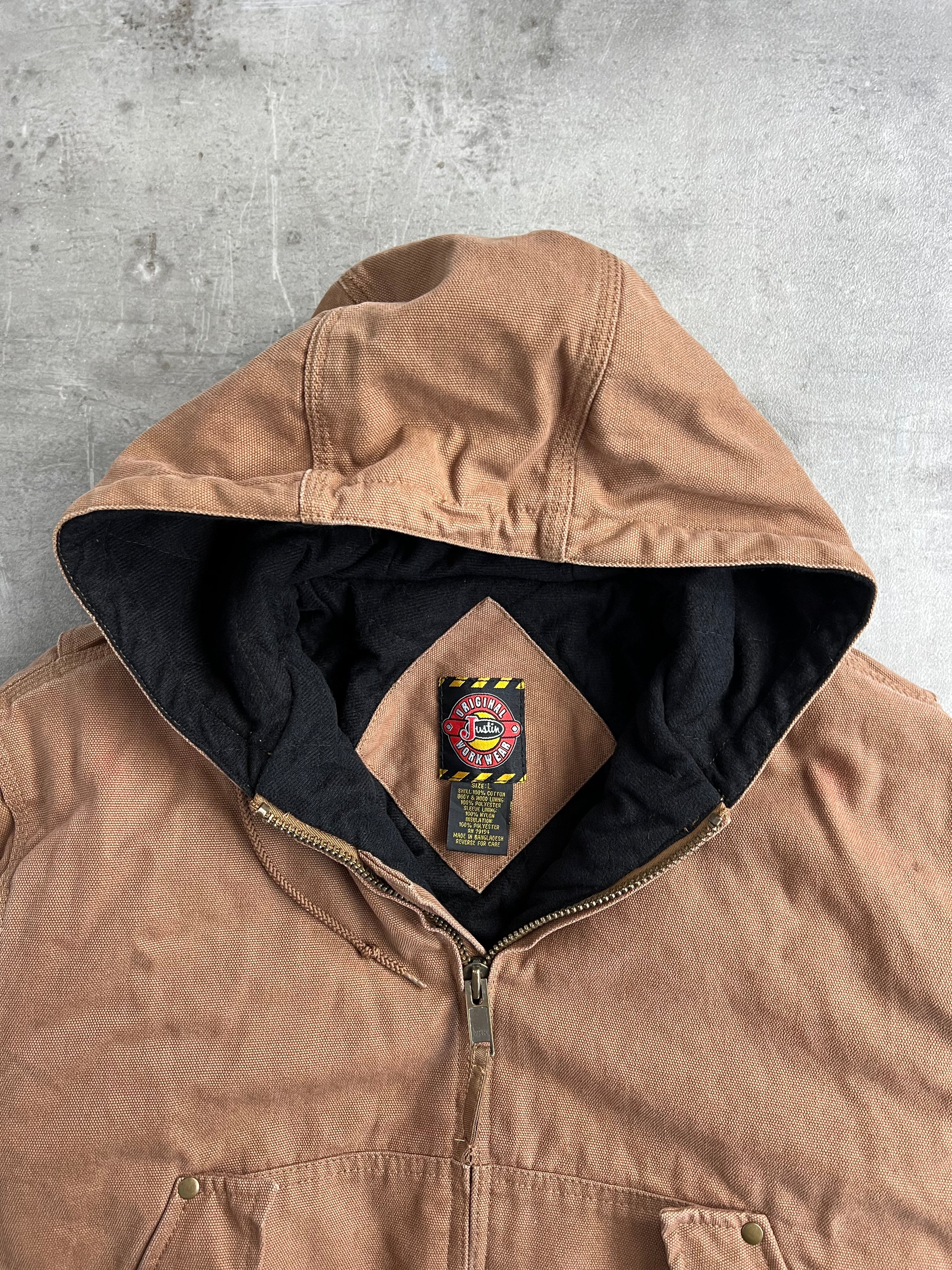 JUSTIN WORKWEAR ACTIVE JACKET BROWN - L