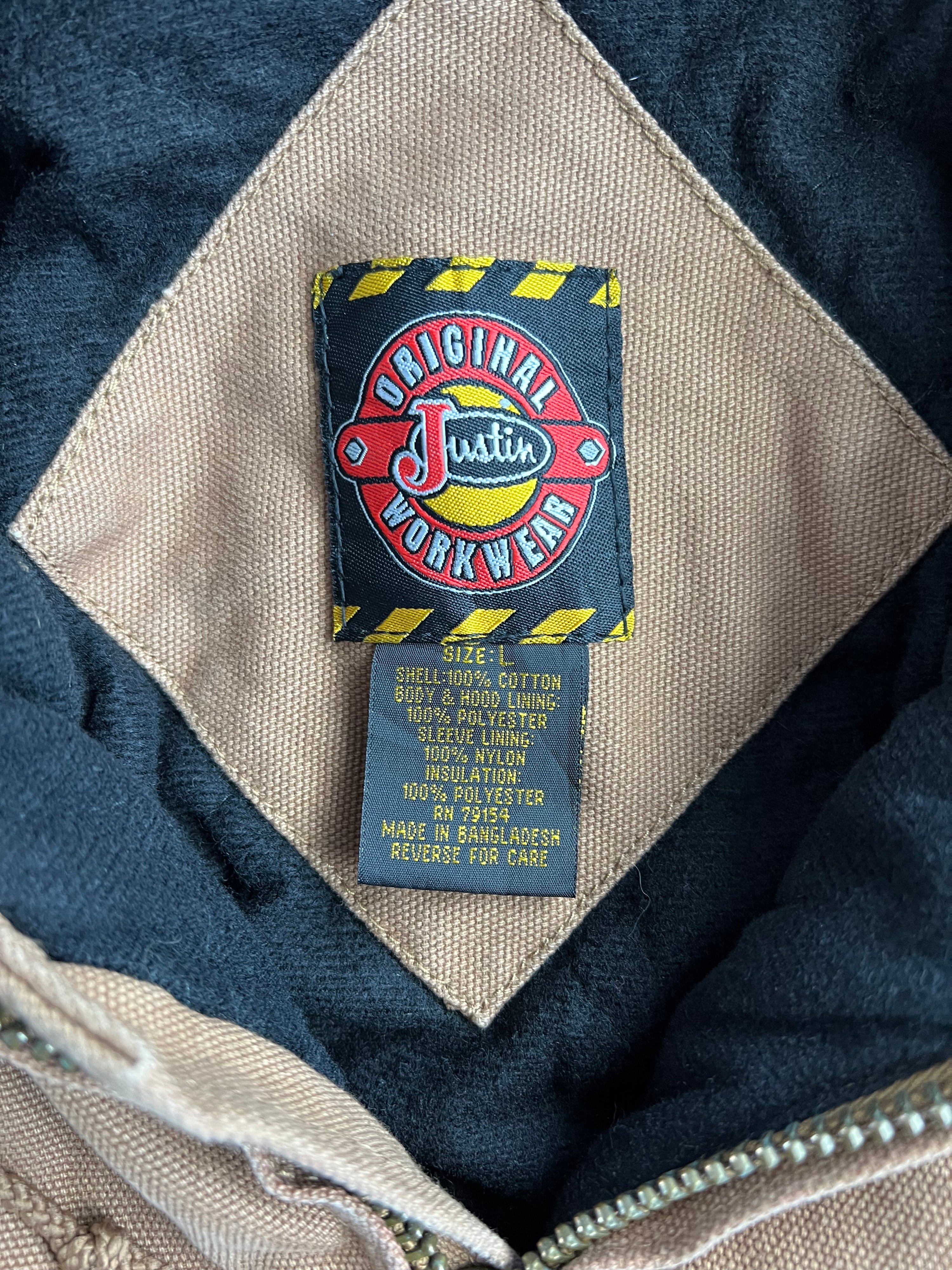 JUSTIN WORKWEAR ACTIVE JACKET BROWN - L