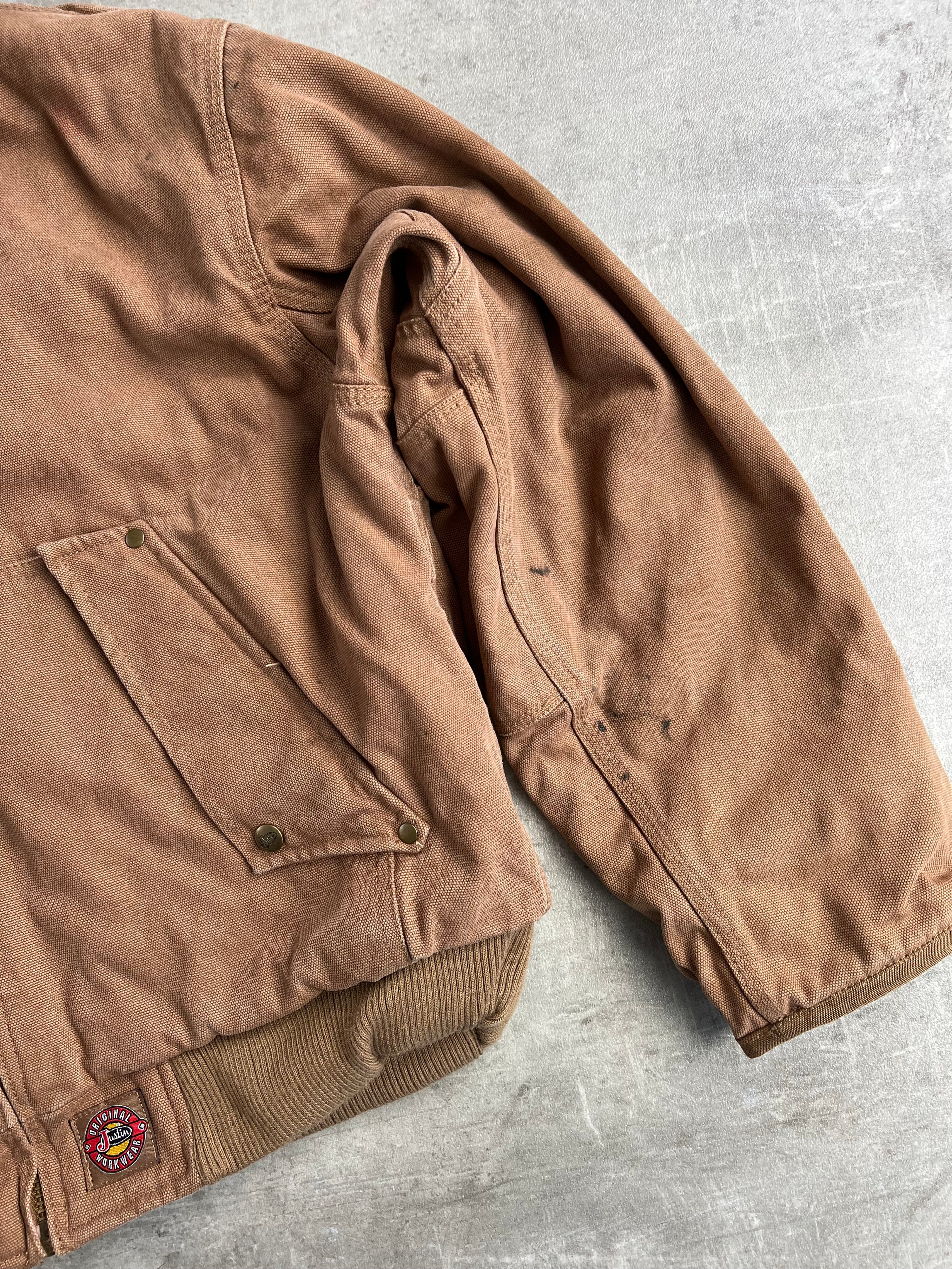 JUSTIN WORKWEAR ACTIVE JACKET BROWN - L