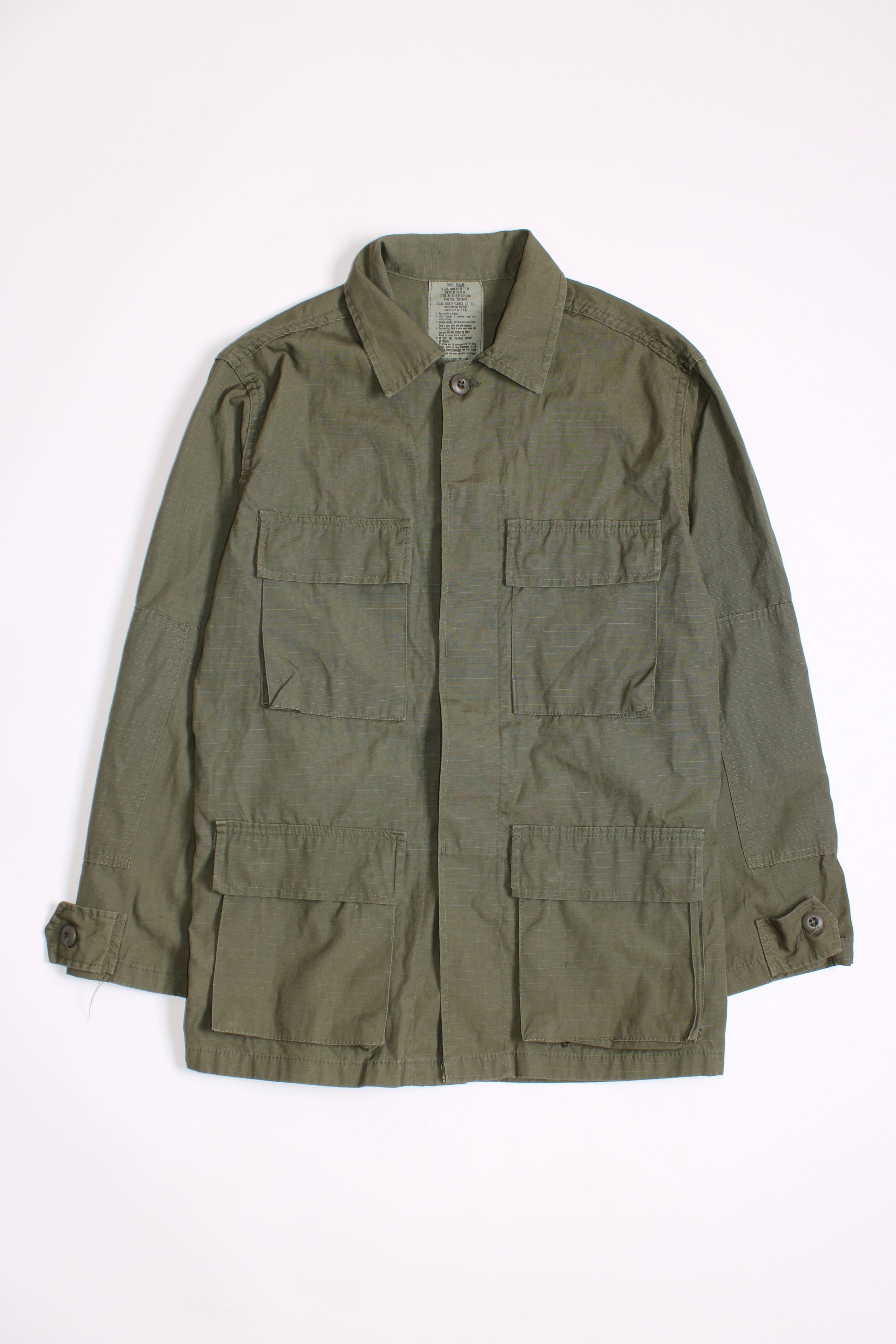 US ARMY OG 107 VINTAGE BDU JACKET OLIVE GREEN - S