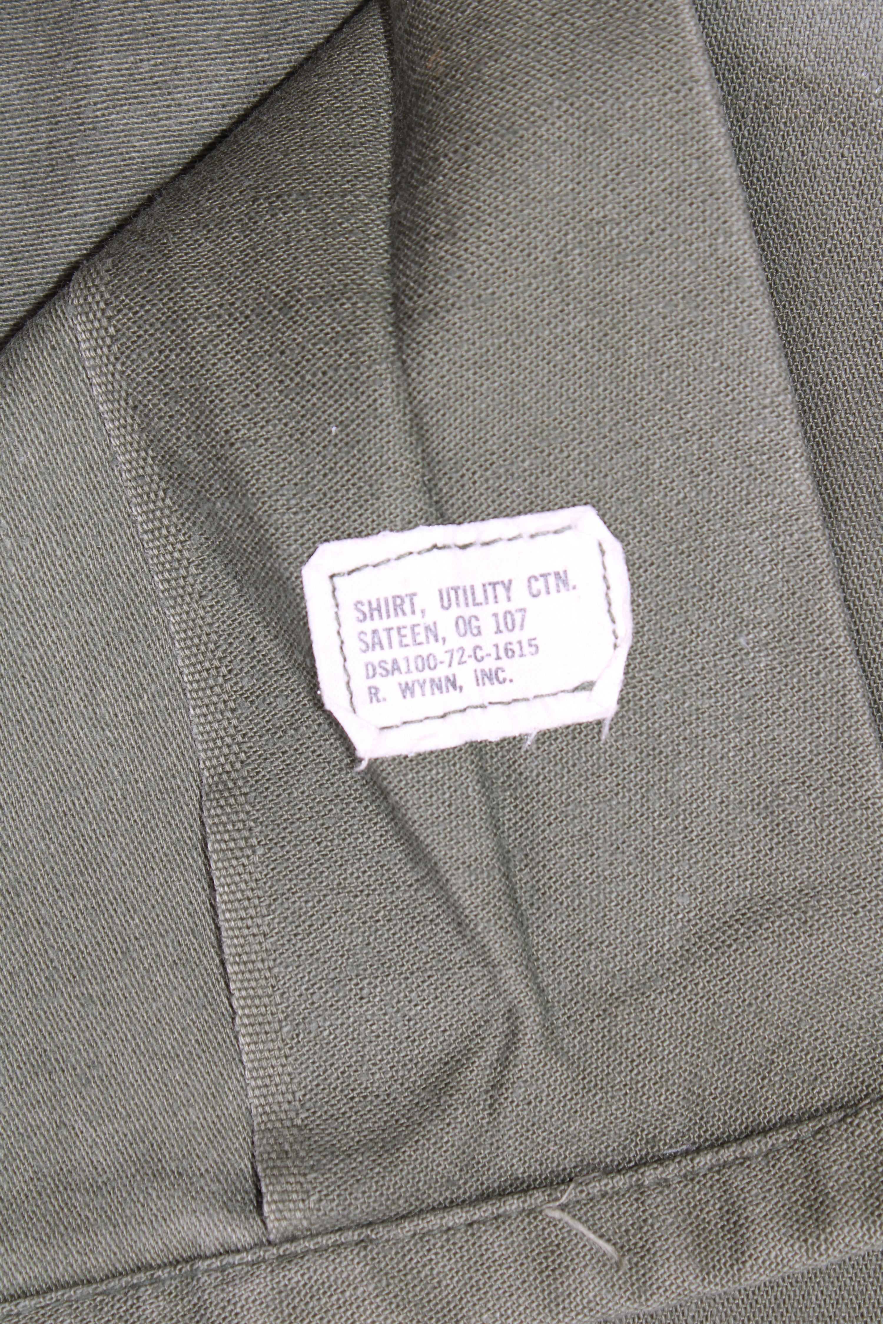 US ARMY VINTAGE OG 107 FATIGUE SHIRT GREEN - M/L