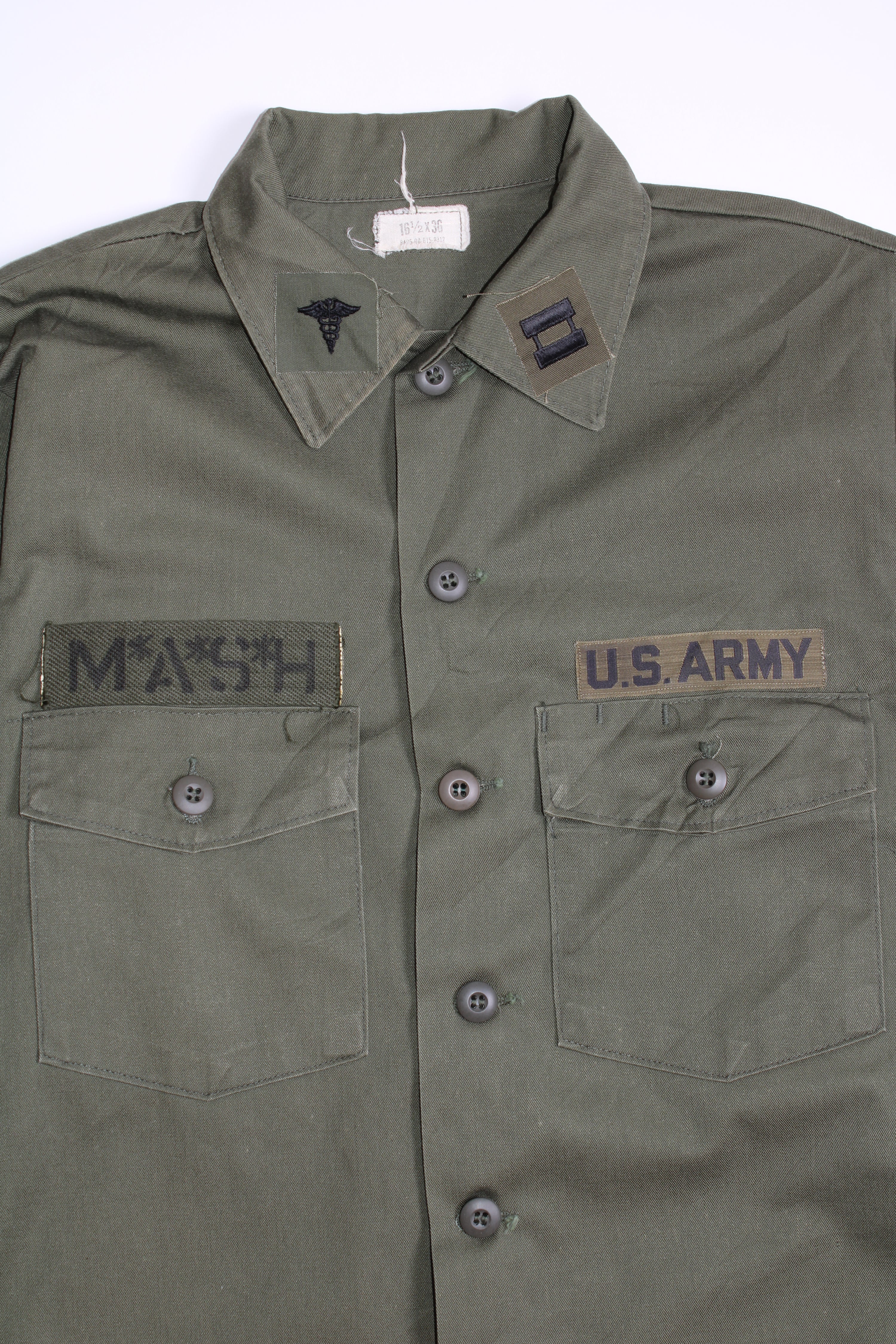 US ARMY OG 507 FATIGUE SHIRT GREEN - M/L