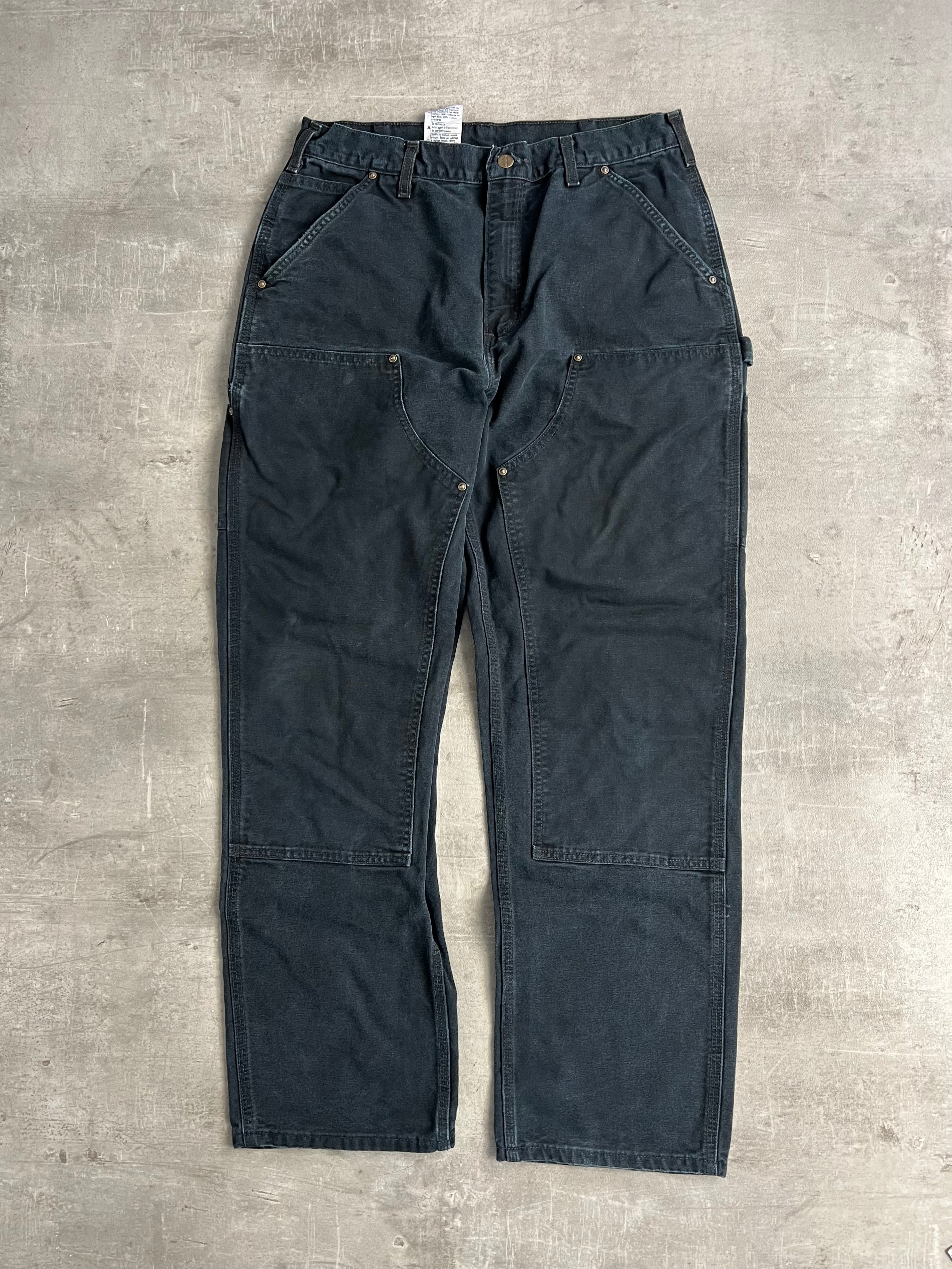 CARHARTT DOUBLE KNEE PANTS BLACK - 34X34