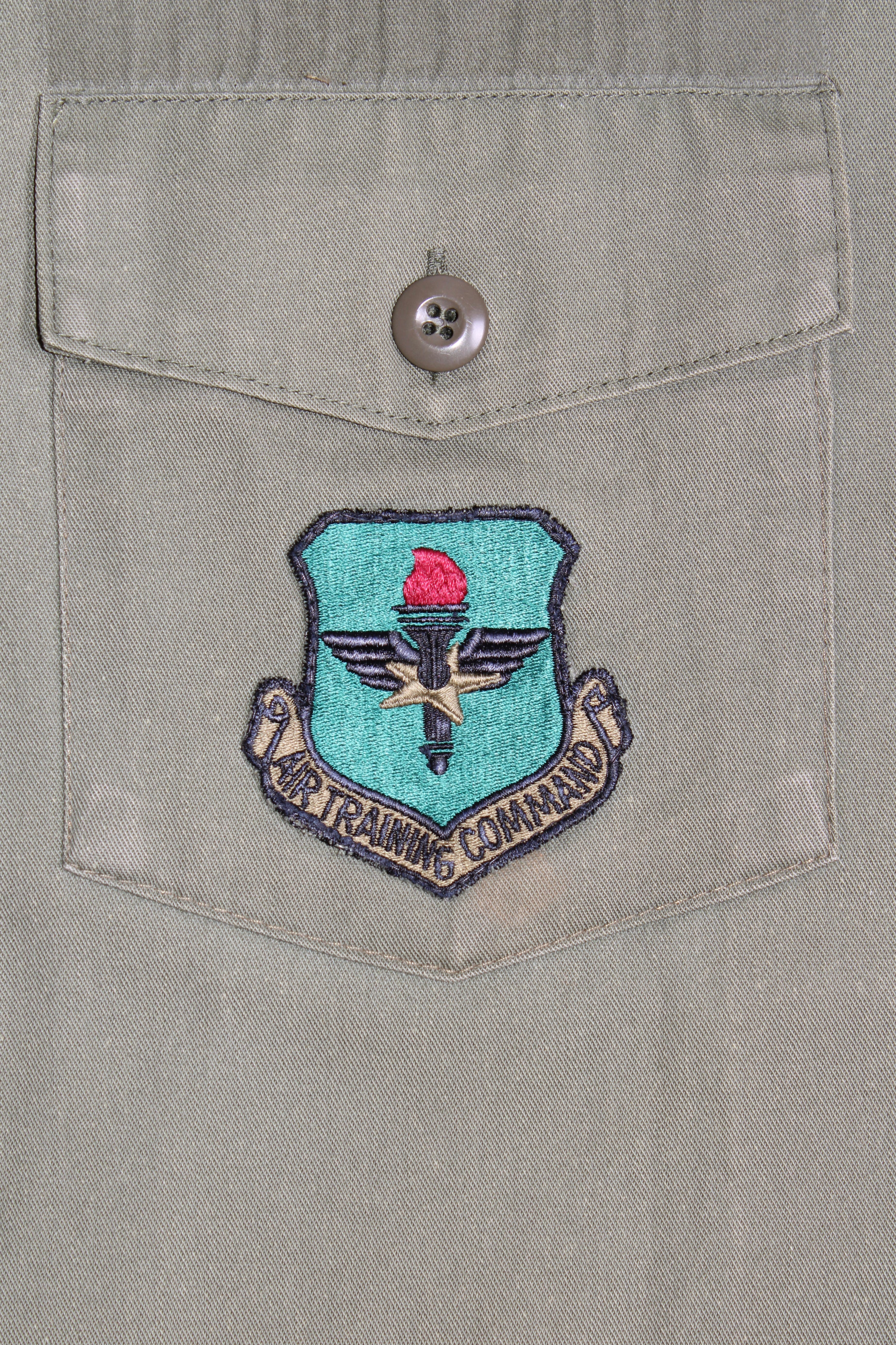 US ARMY OG 507 FATIGUE SHIRT GREEN SHORT SLEEVES - L/XL