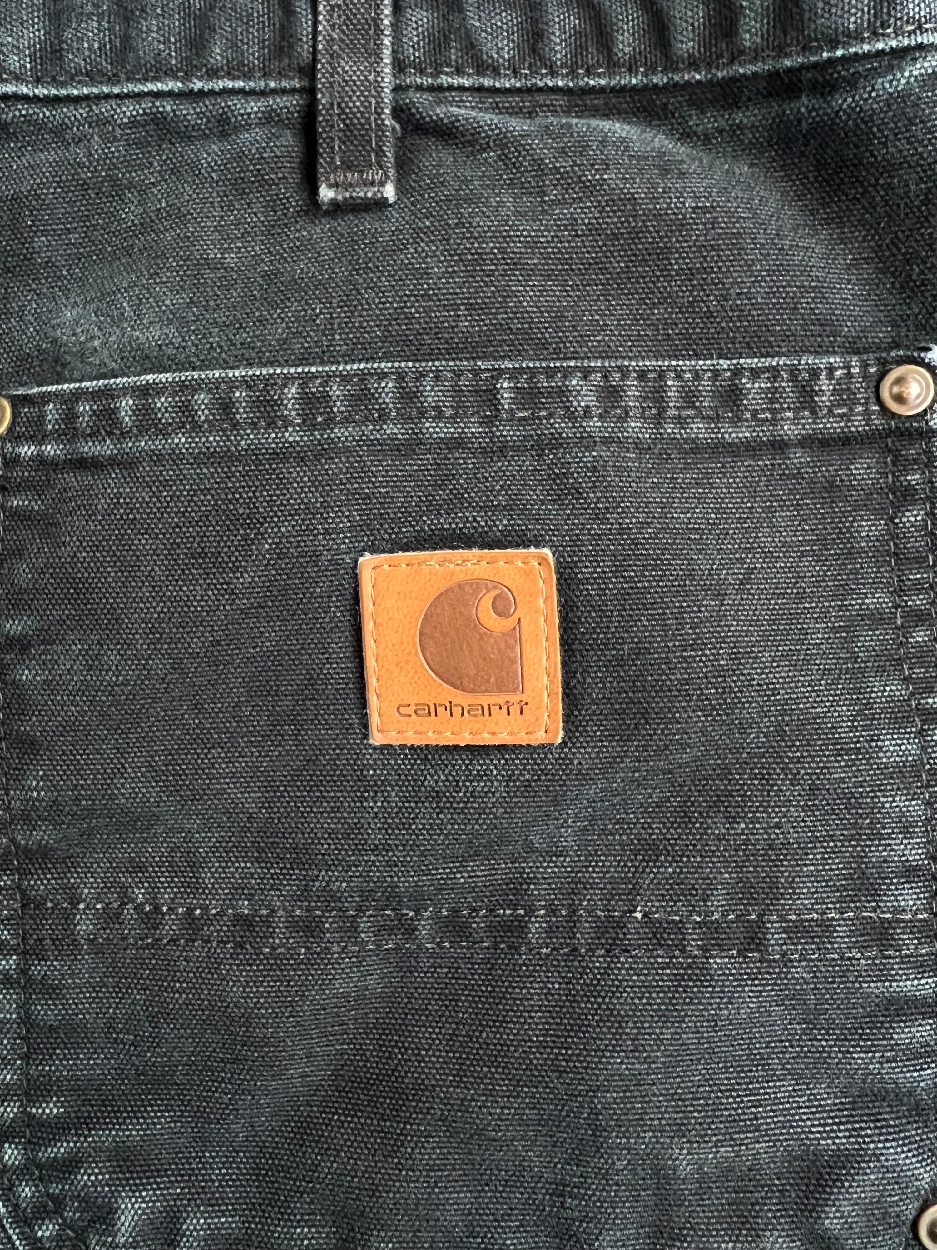 CARHARTT DOUBLE KNEE PANTS BLACK - 34X34