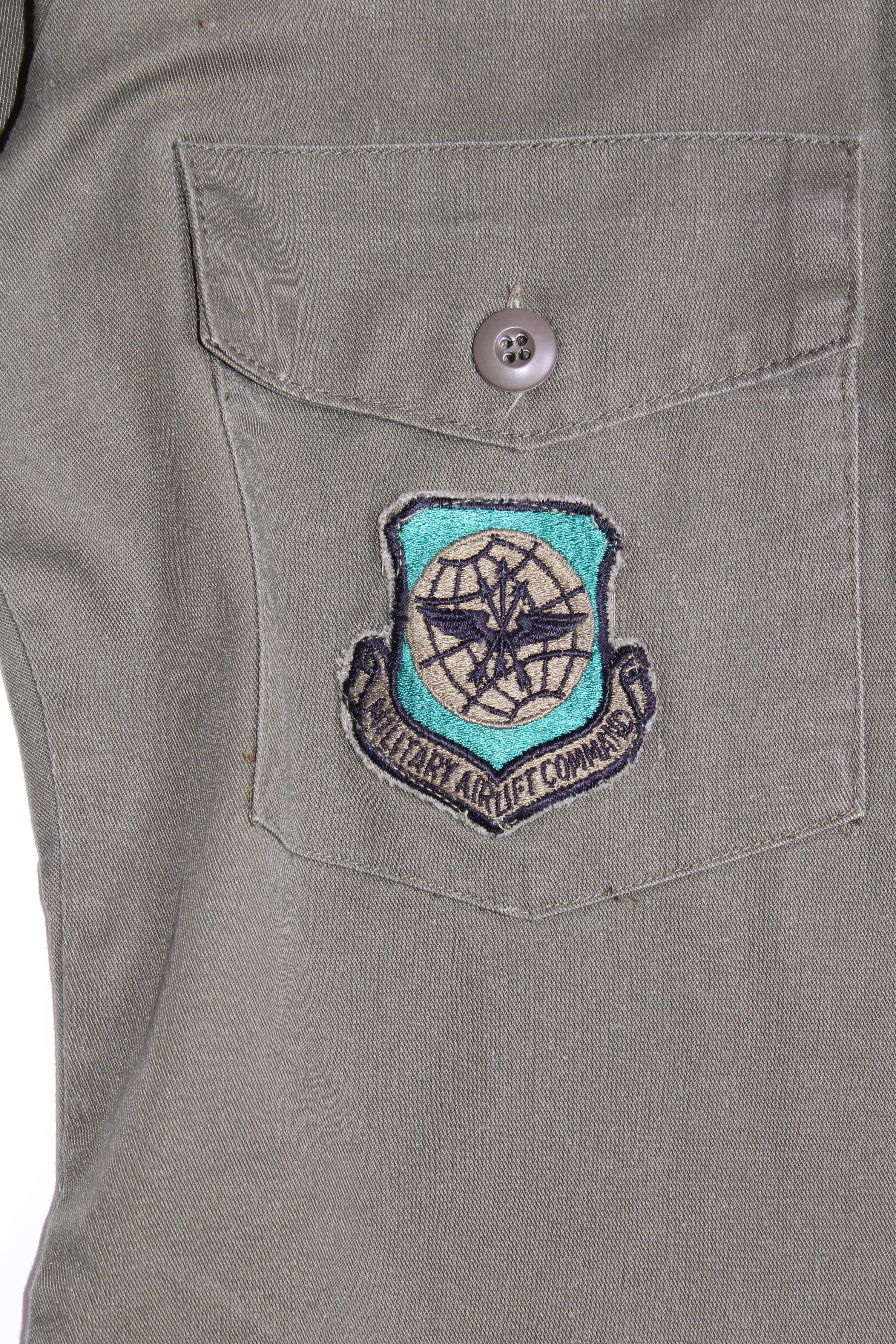 US ARMY OG 507 FATIGUE SHIRT GREEN SHORT SLEEVES - S/M