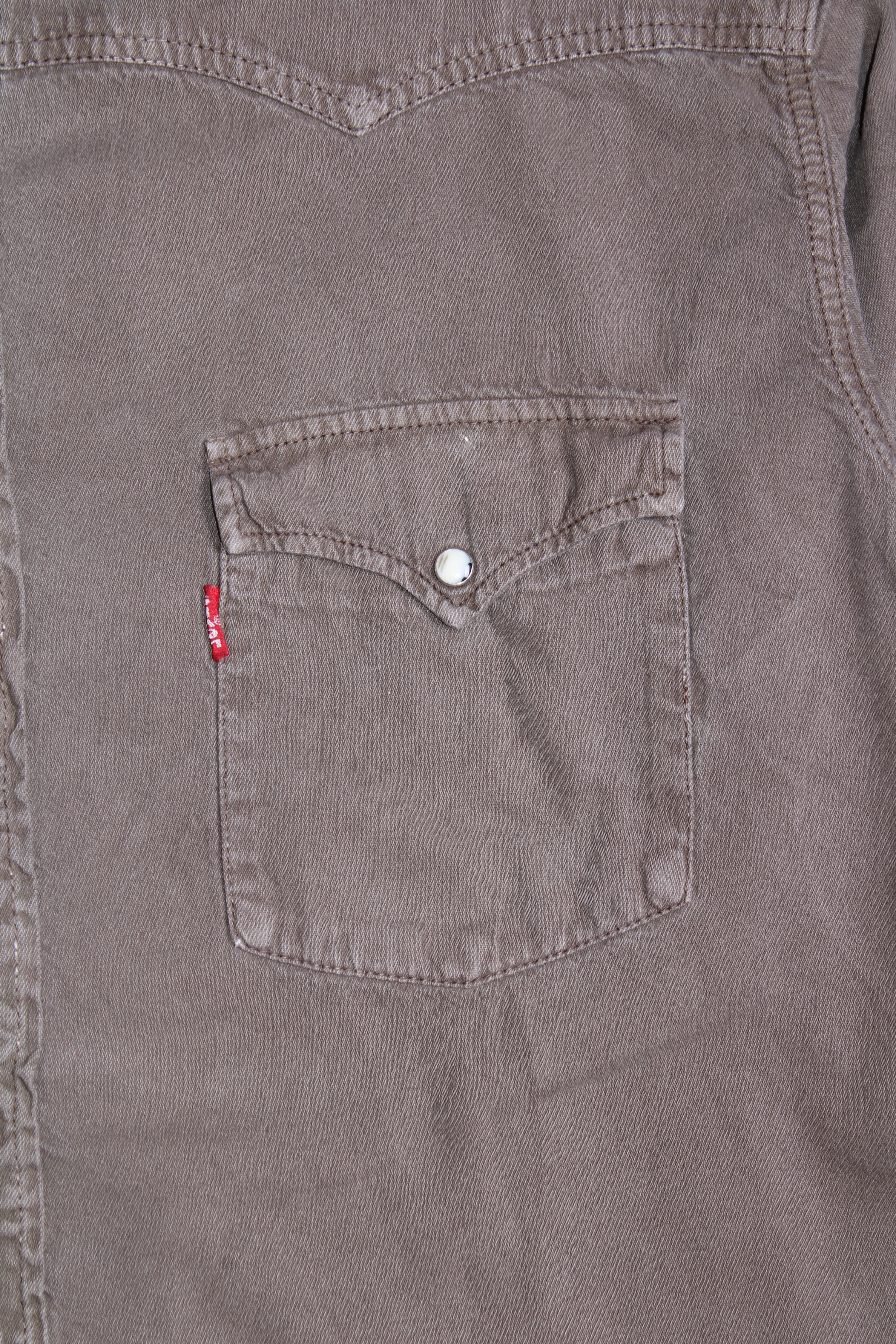 LEVIS VINTAGE WESTERN DENIM SHIRT BROWN  1990S VTG - XL