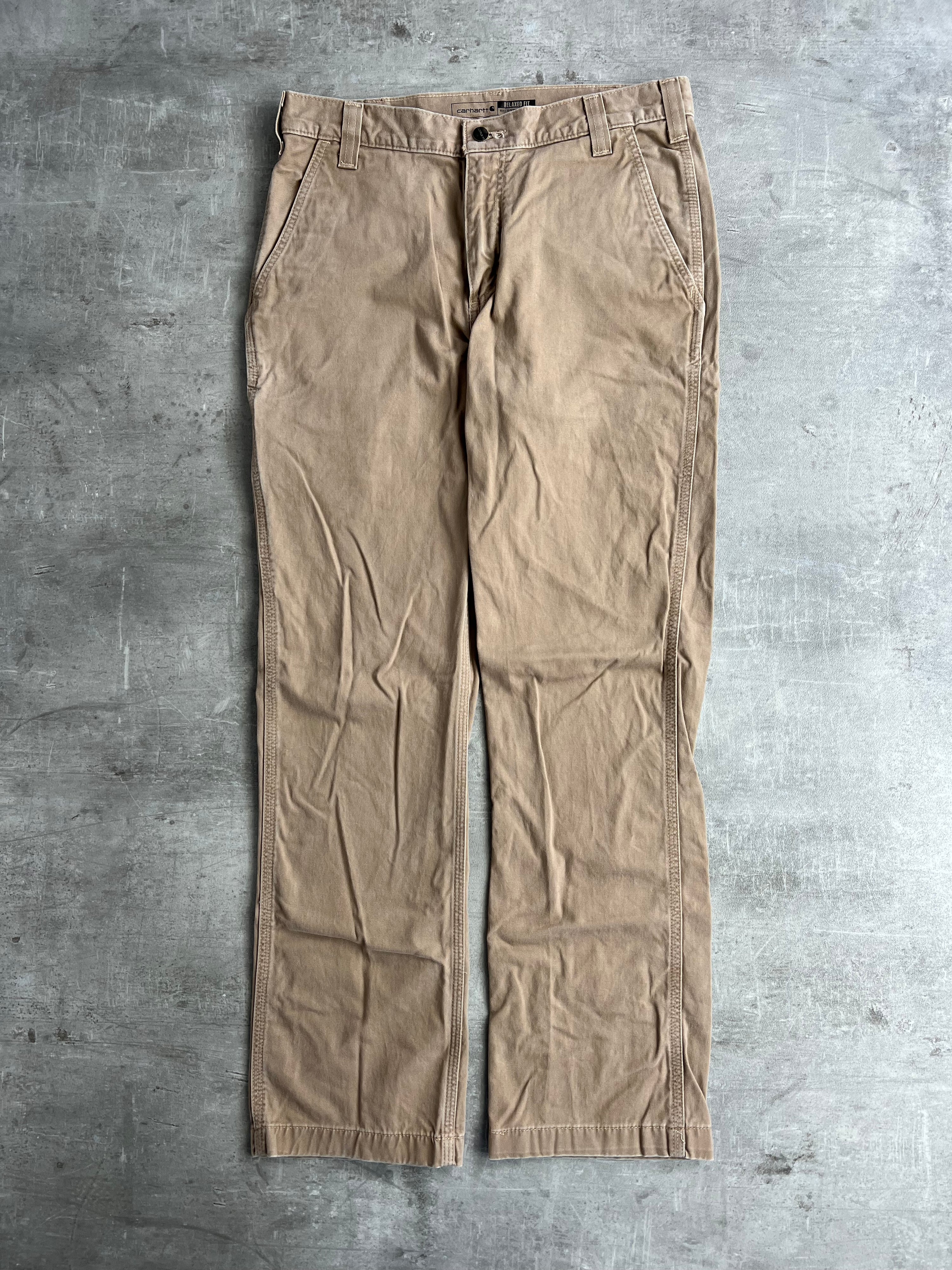 CARHARTT CARPENTER WORK PANTS BEIGE - 33X32
