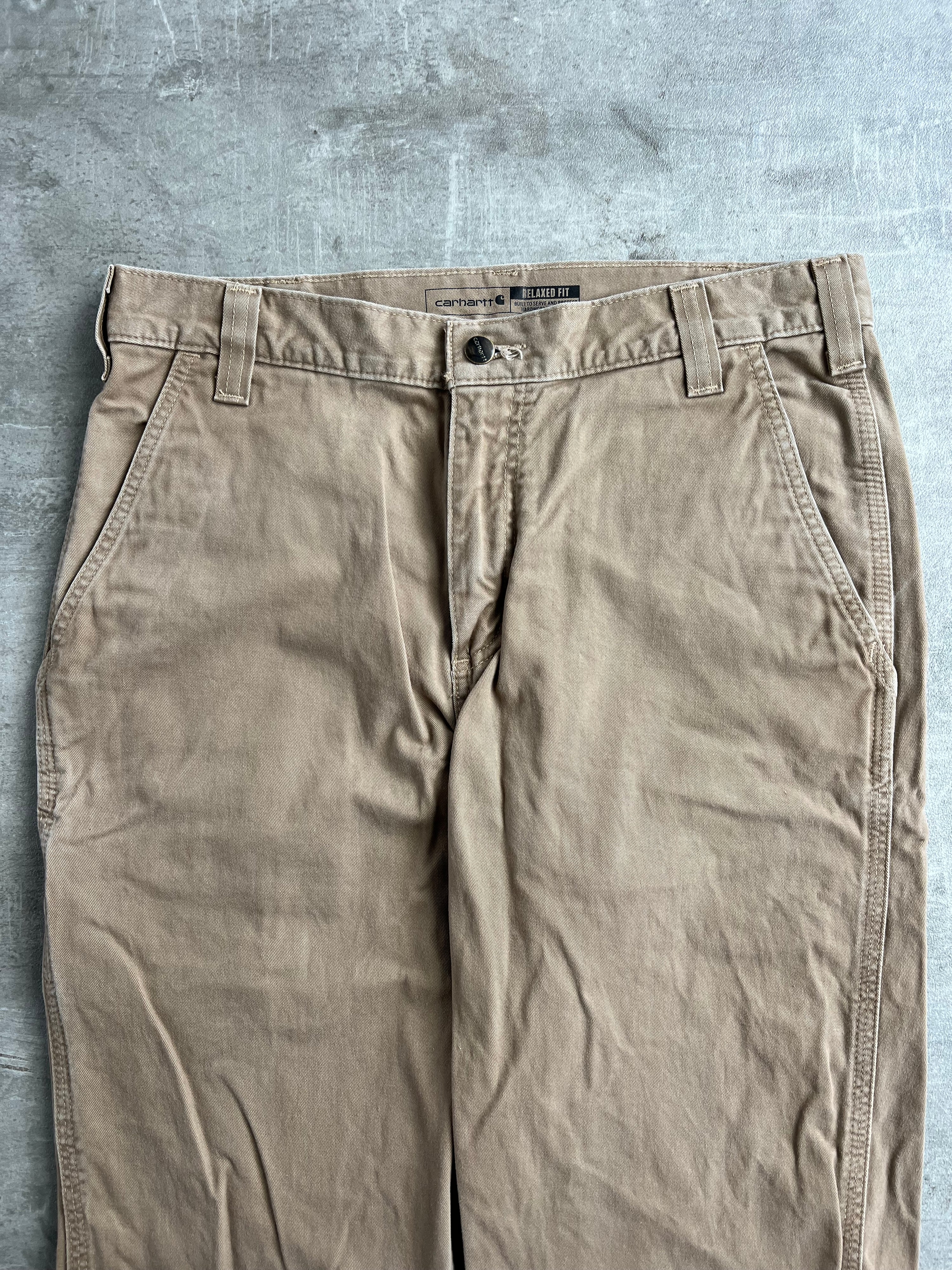 CARHARTT CARPENTER WORK PANTS BEIGE - 33X32