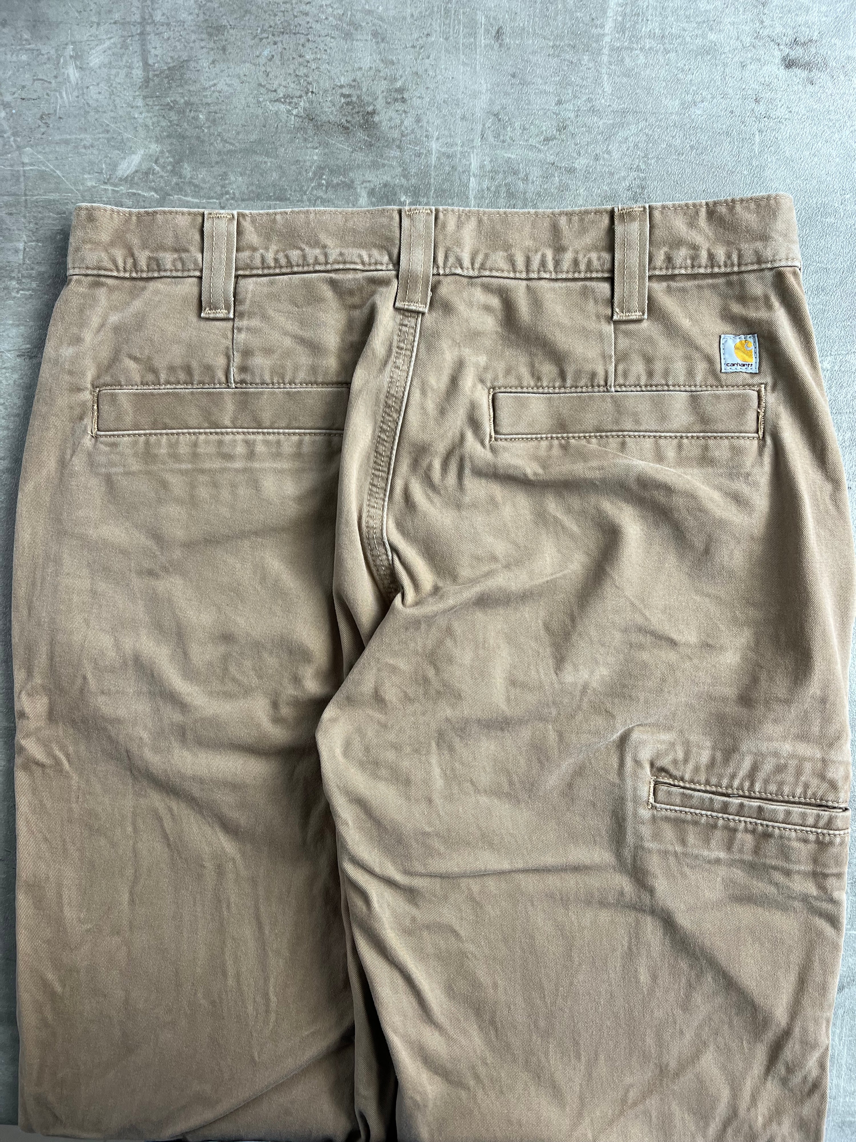 CARHARTT CARPENTER WORK PANTS BEIGE - 33X32