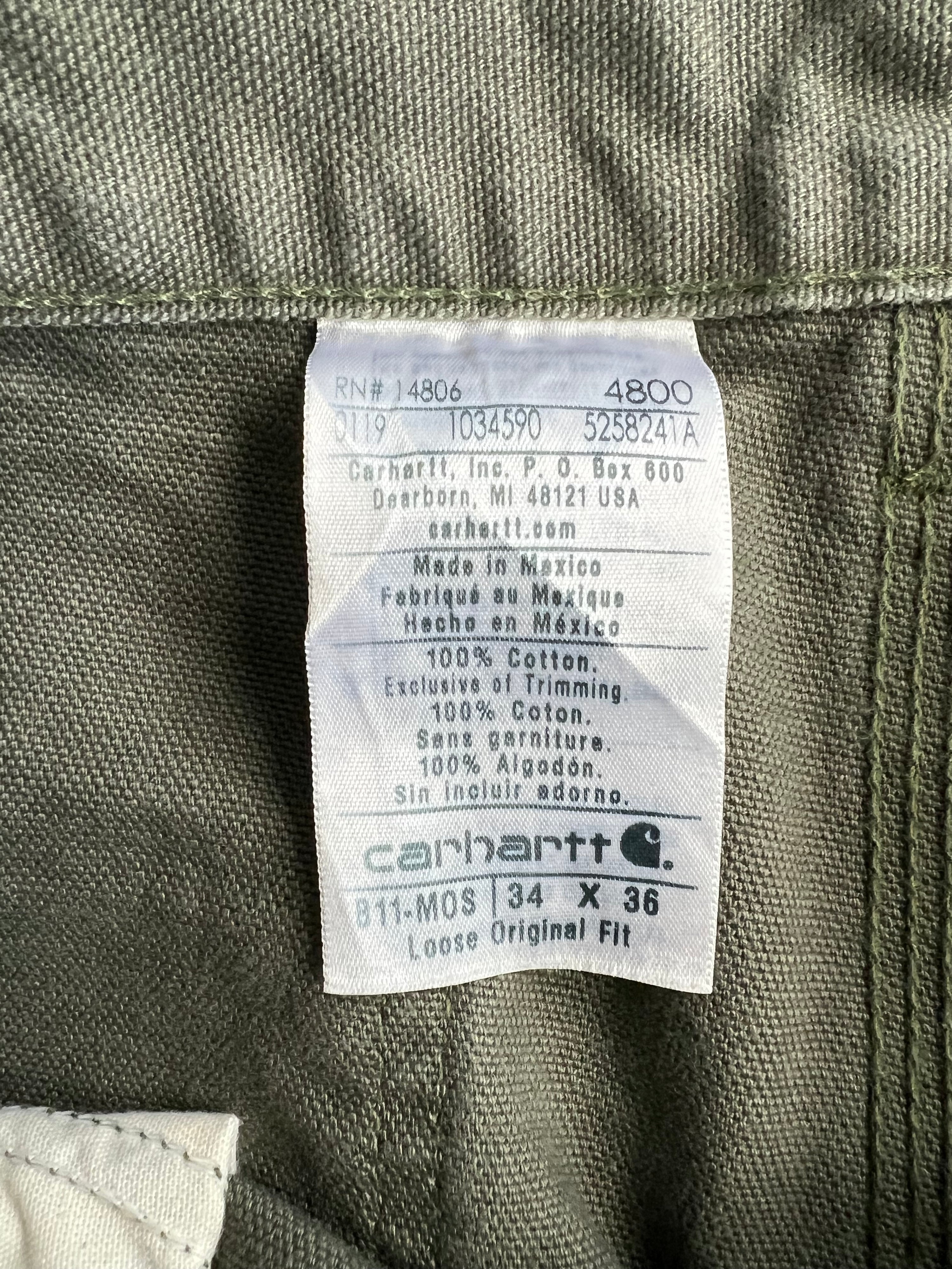 CARHARTT SINGLE KNEE PANTS GREEN - 34X36