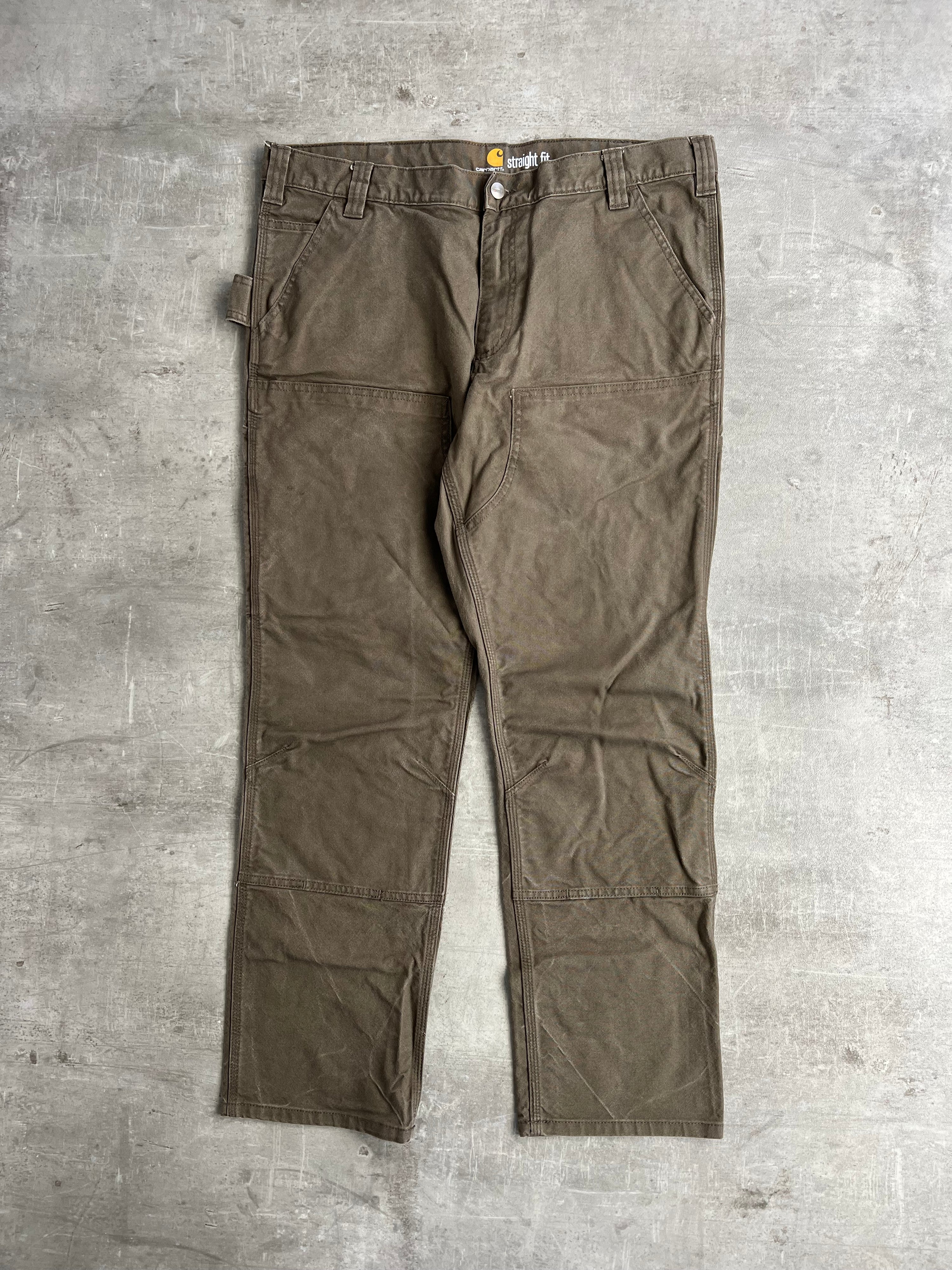 CARHARTT DOUBLE KNEE PANTS GREEN - 38X30