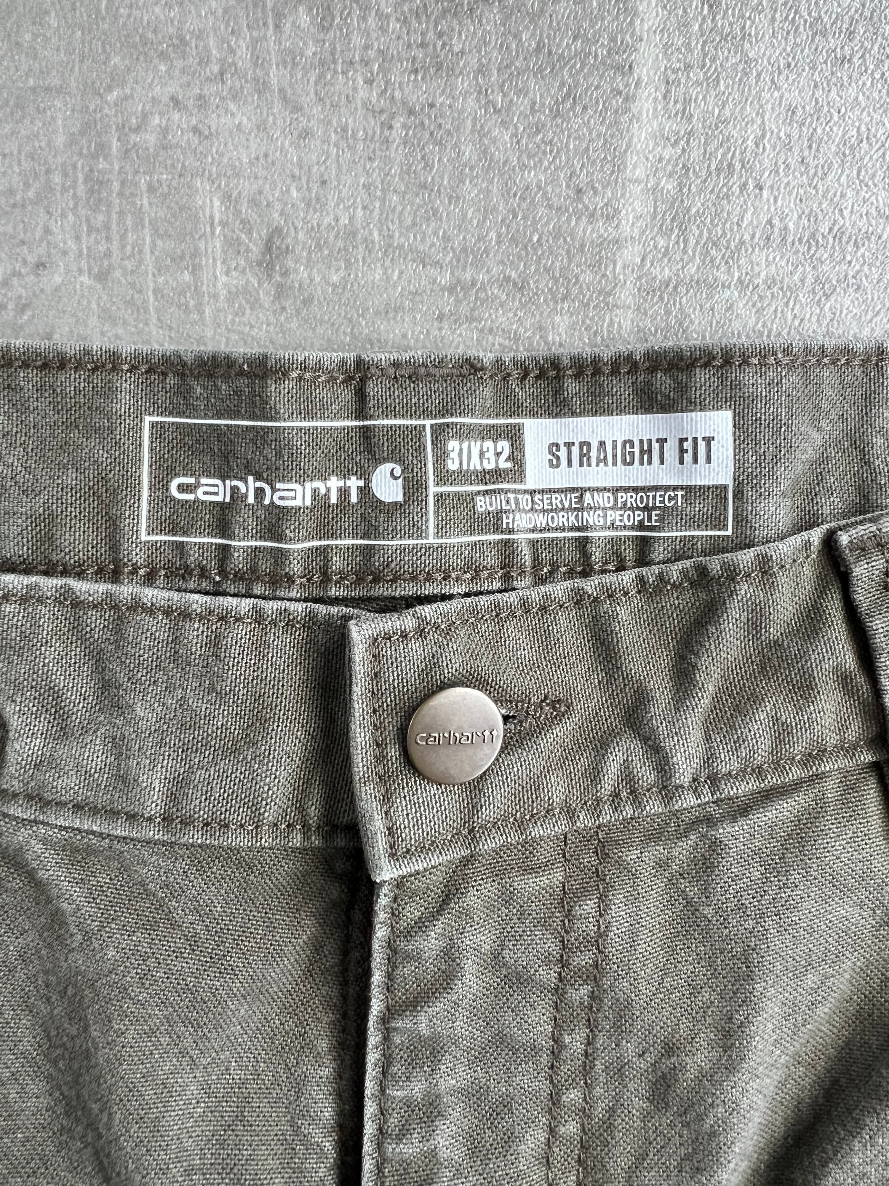 CARHARTT DOUBLE KNEE PANTS GREEN - 31X32