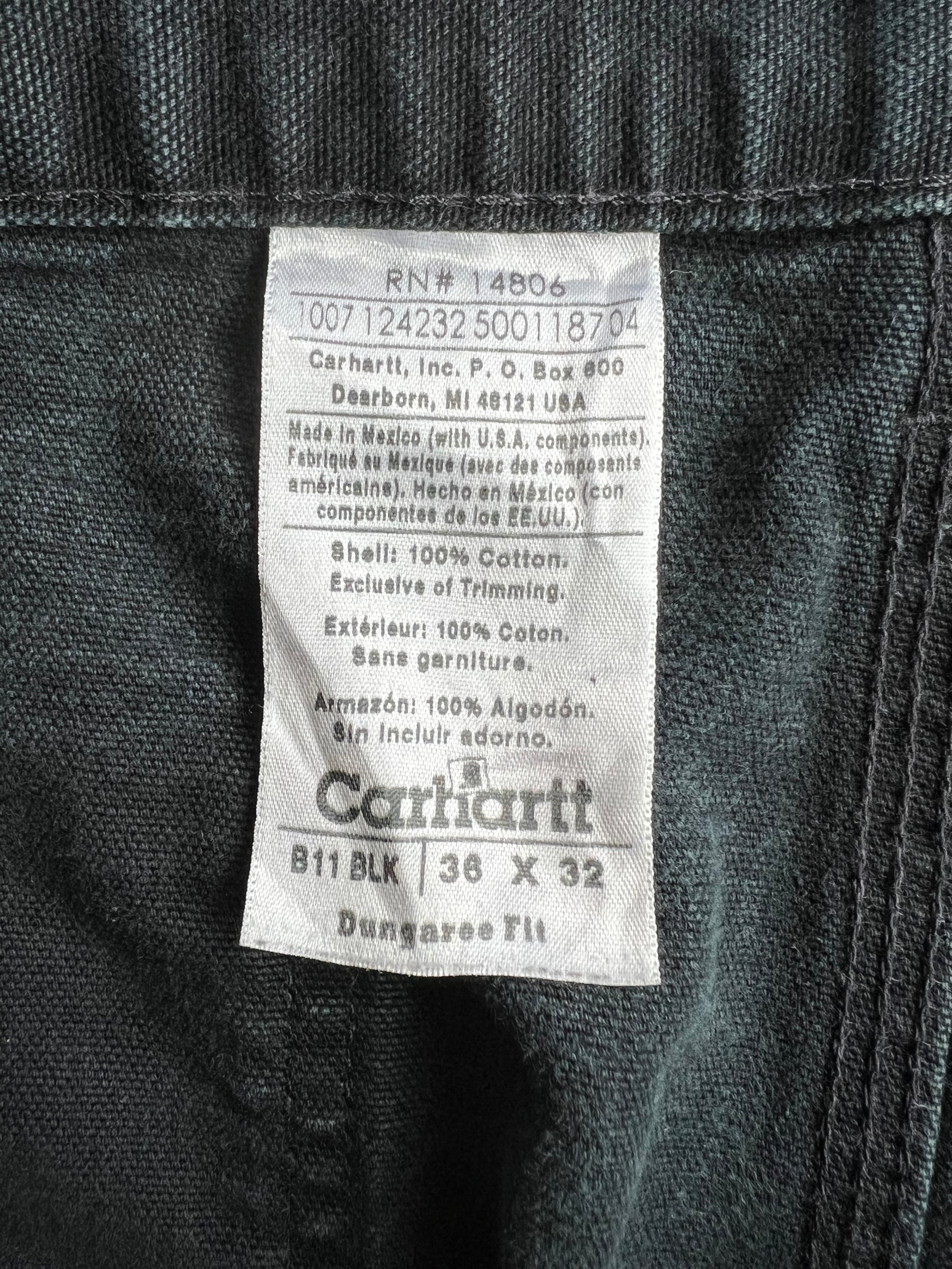 CARHARTT SINGLE KNEE PANTS BLACK - 36X32