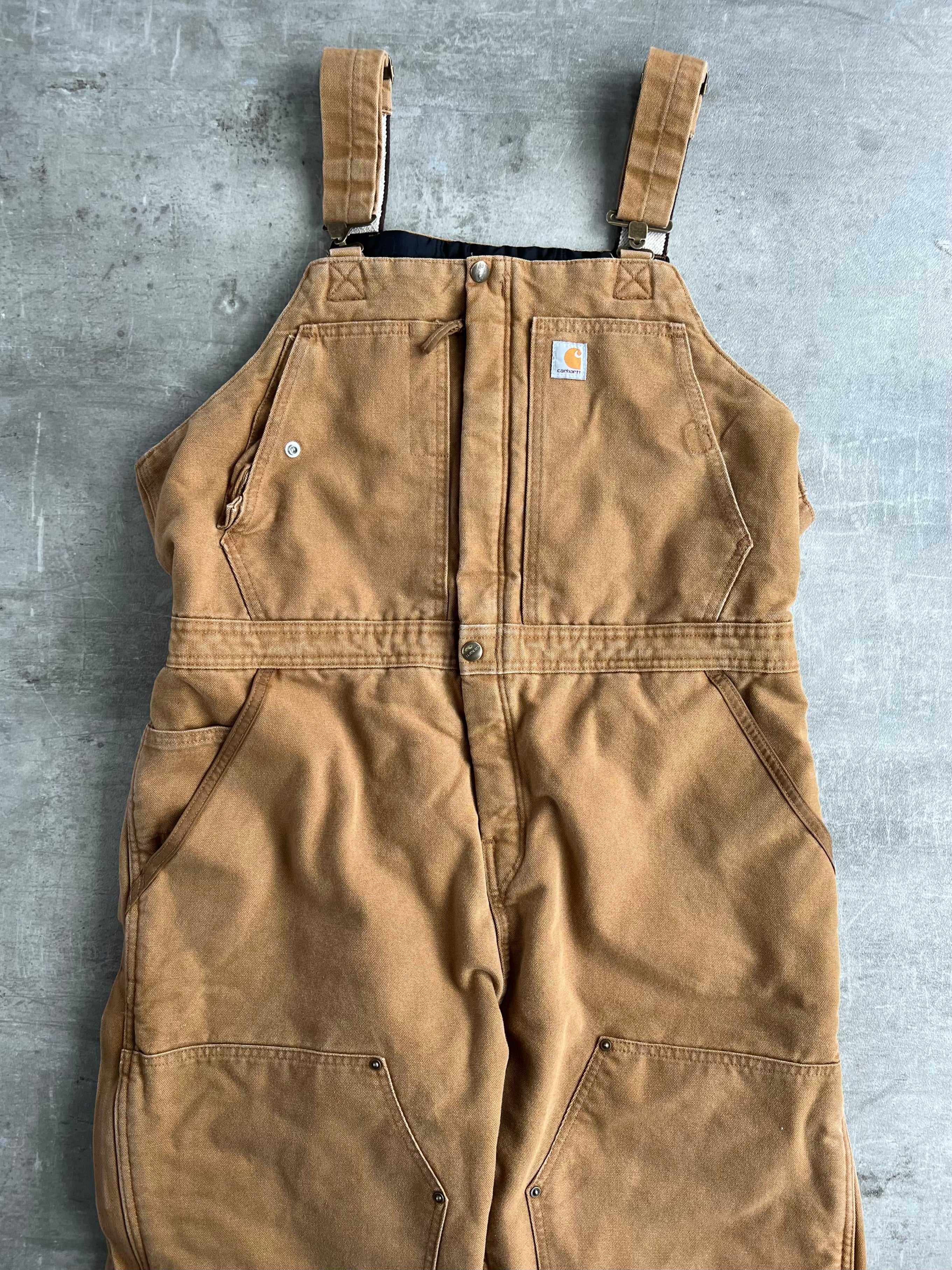 CARHARTT DOUBLE KNEE DUNGAREE OVARALL HAMILTON BROWN - XL