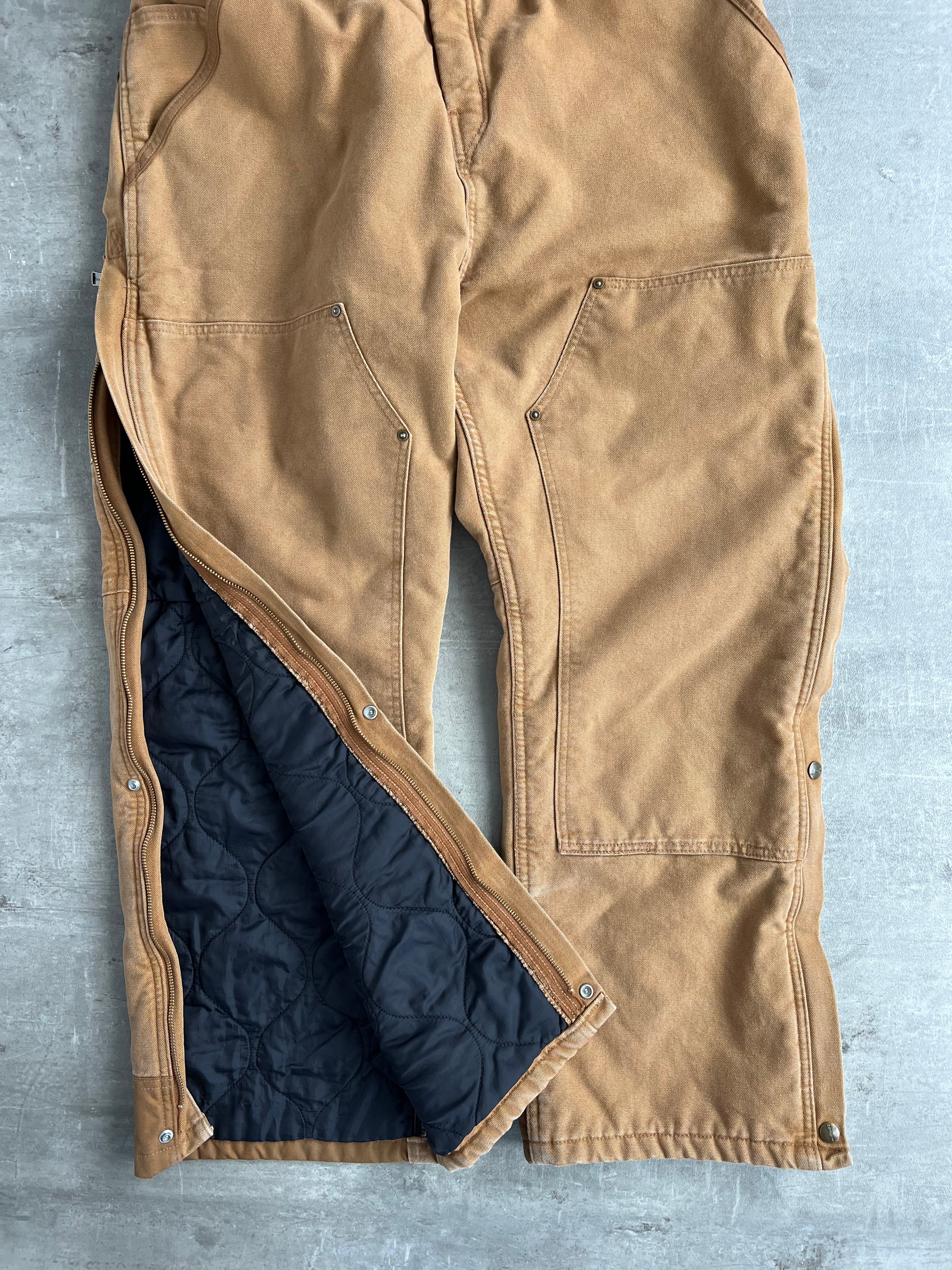CARHARTT DOUBLE KNEE DUNGAREE OVARALL HAMILTON BROWN - XL