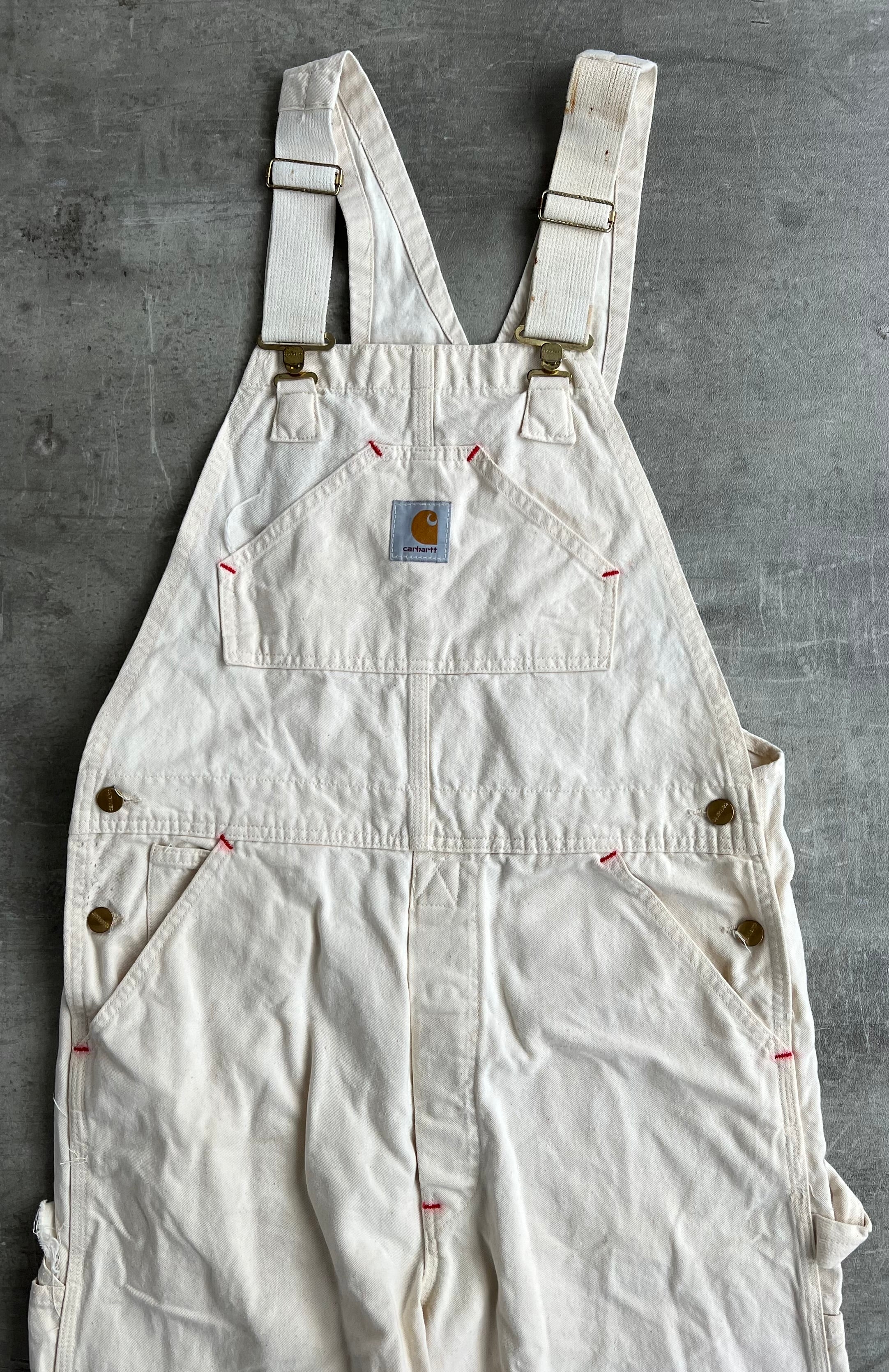 CARHARTT DUNGAREE OVARALL WHITE -34X34