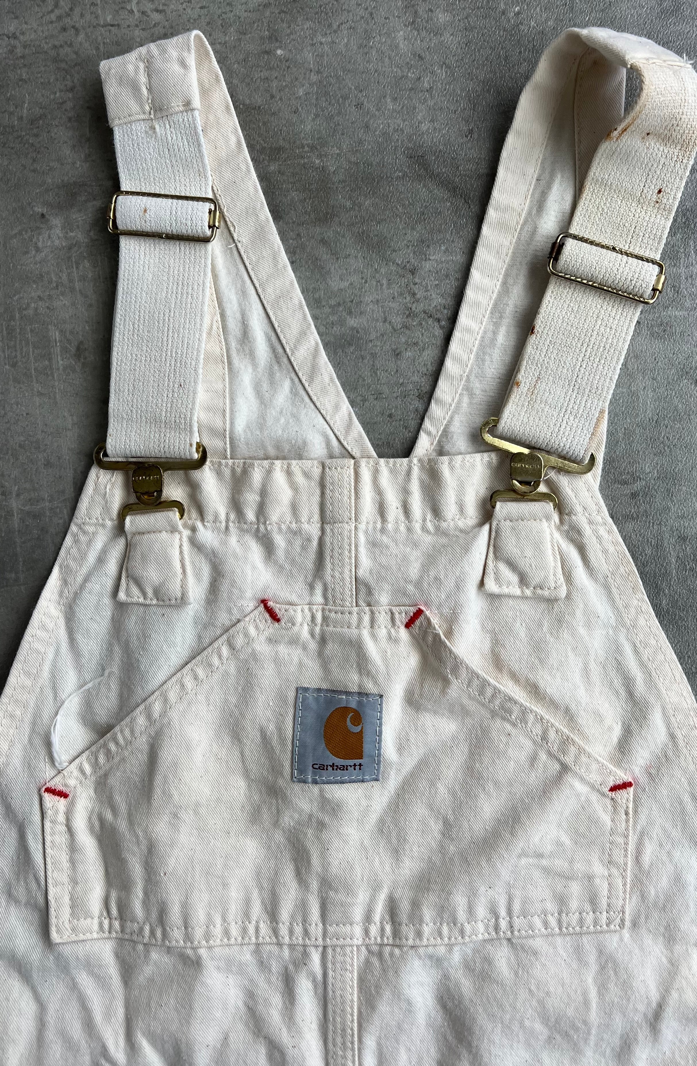 CARHARTT DUNGAREE OVARALL WHITE -34X34