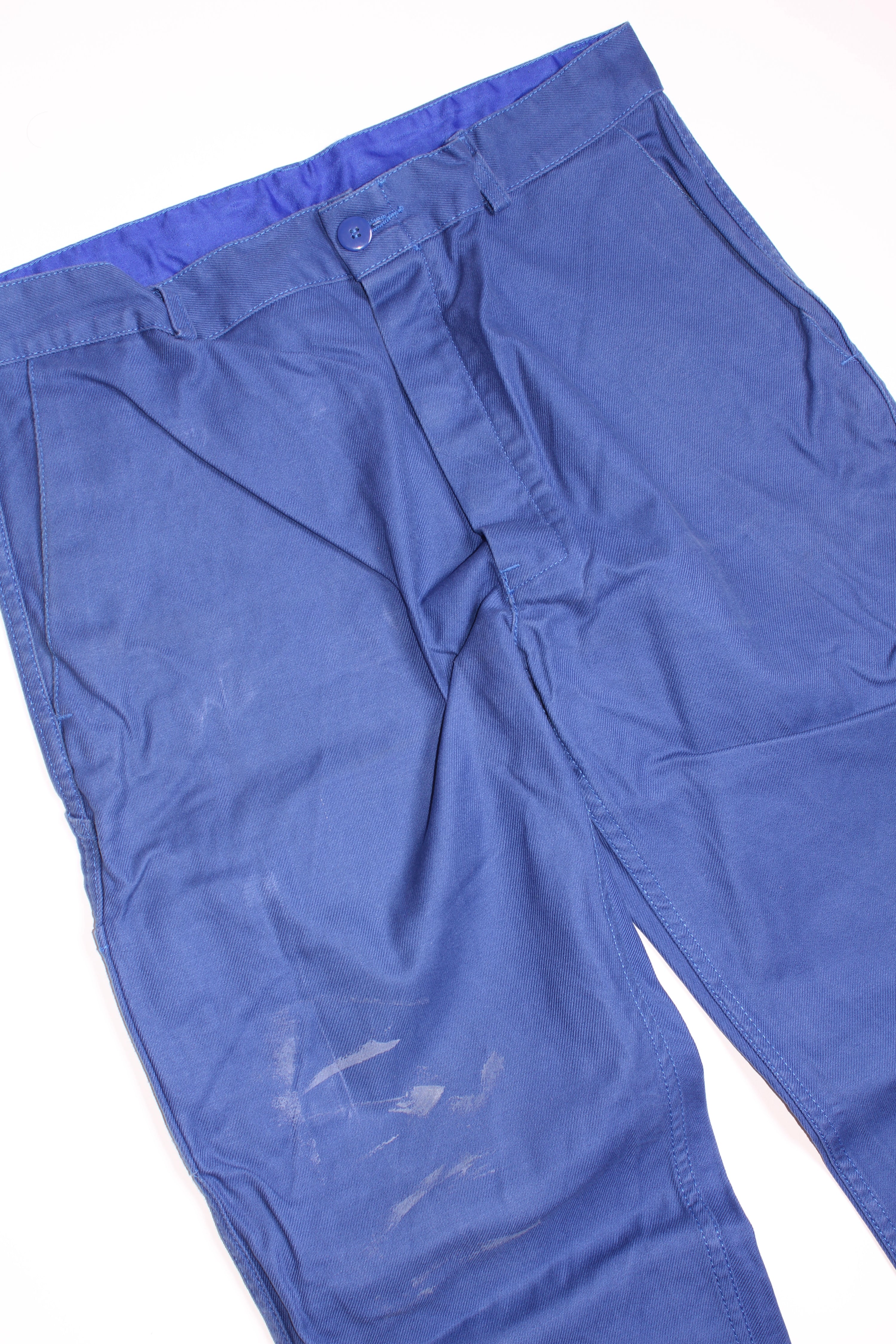 FRENCH WORKWEAR BLEU DE TRAVAIL VINTAGE WORK PANTS - W32 - 15