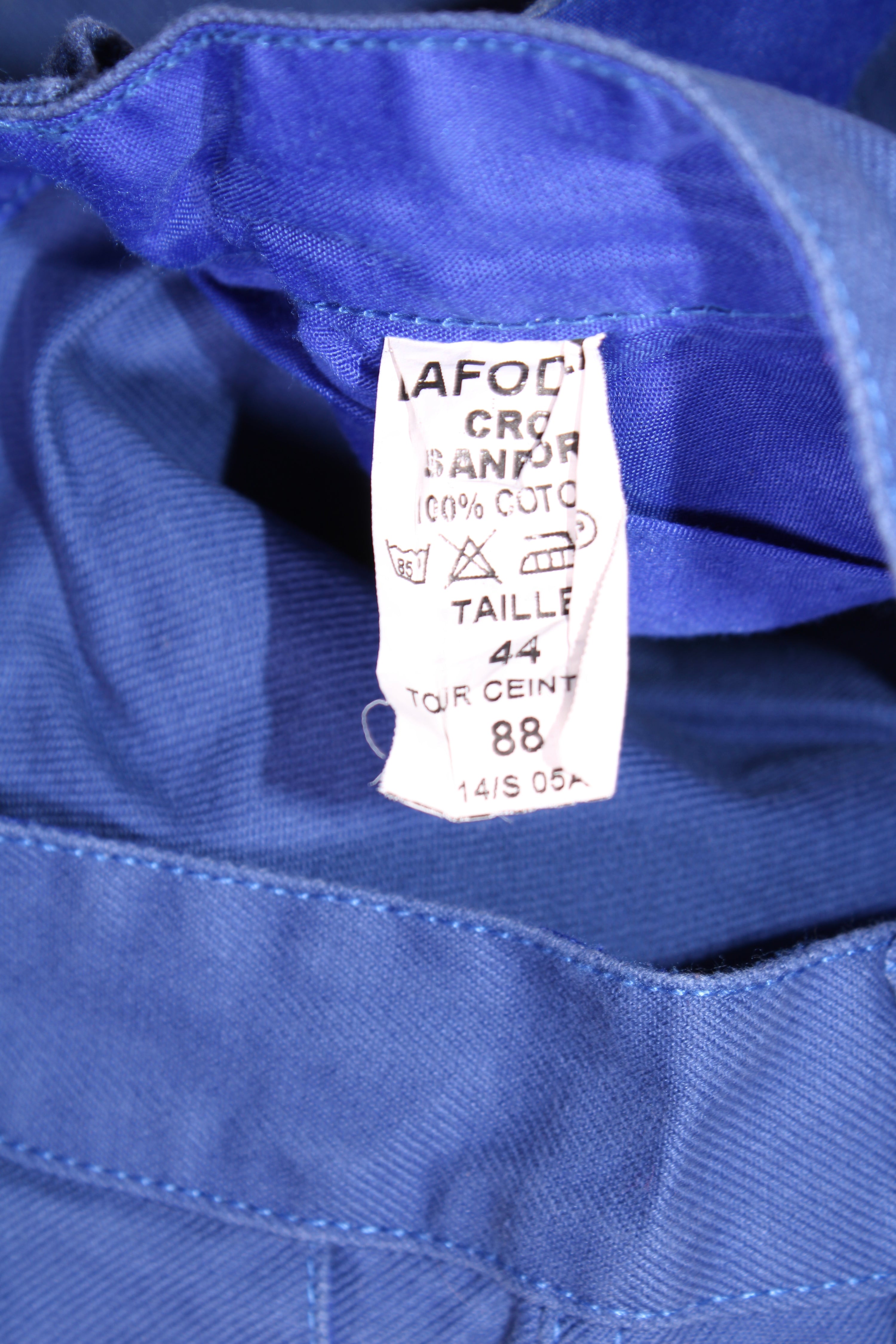FRENCH WORKWEAR BLEU DE TRAVAIL VINTAGE WORK PANTS - W32 - 15
