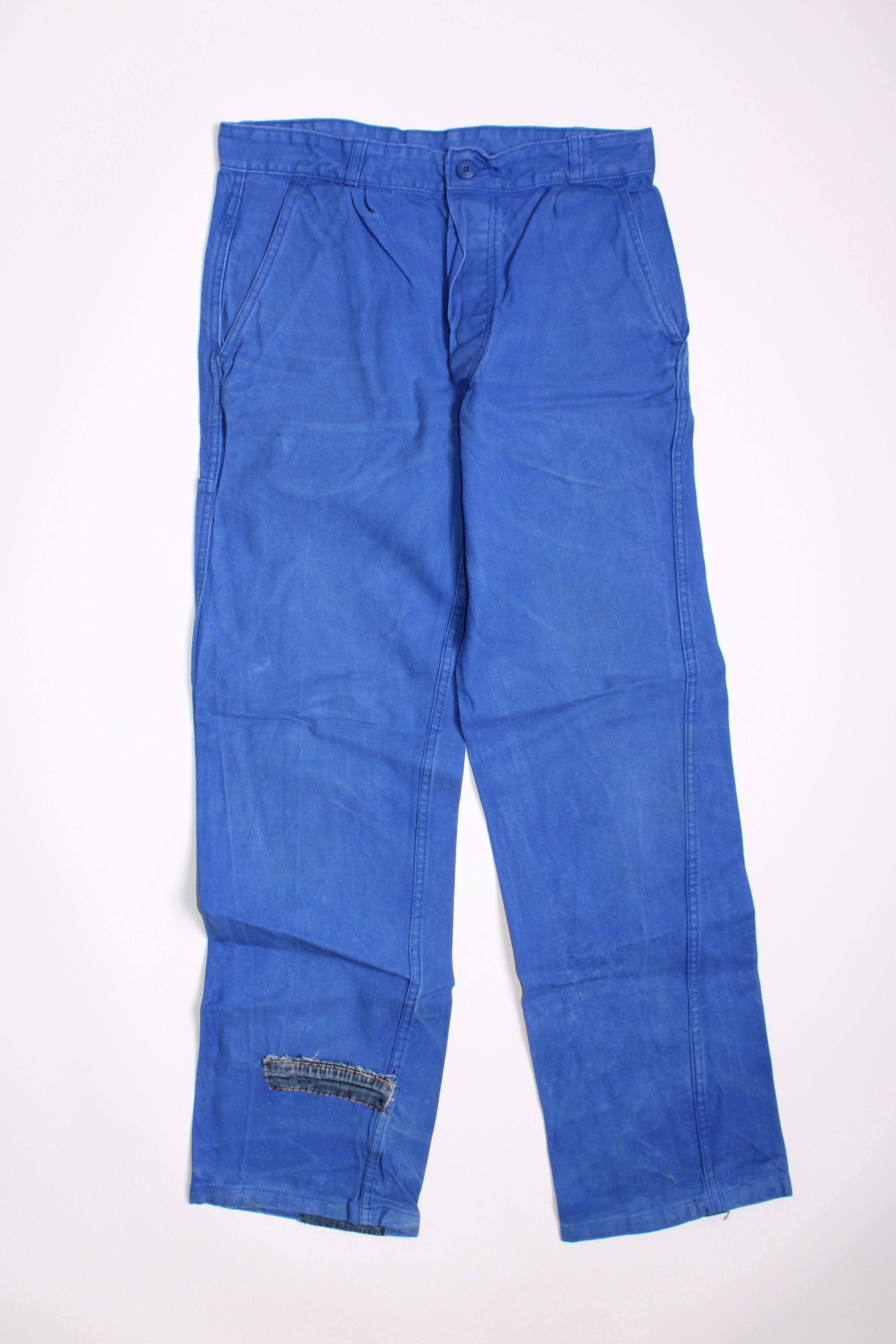 FRENCH WORKWEAR BLEU DE TRAVAIL VINTAGE WORK PANTS - W30 - 1